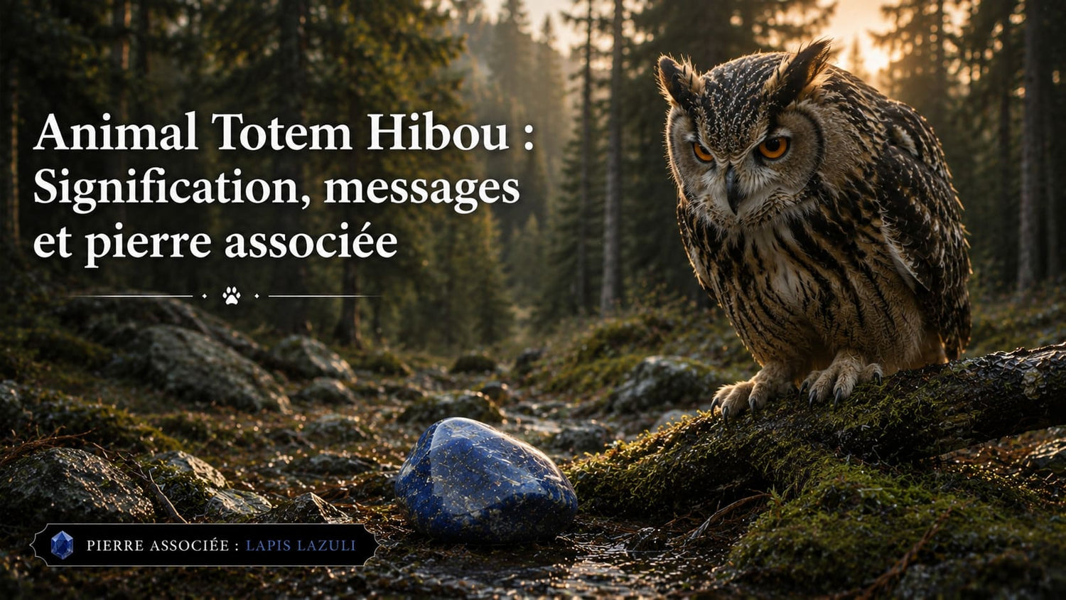 Animal Totem Hibou / Chouette Lapis Lazuli