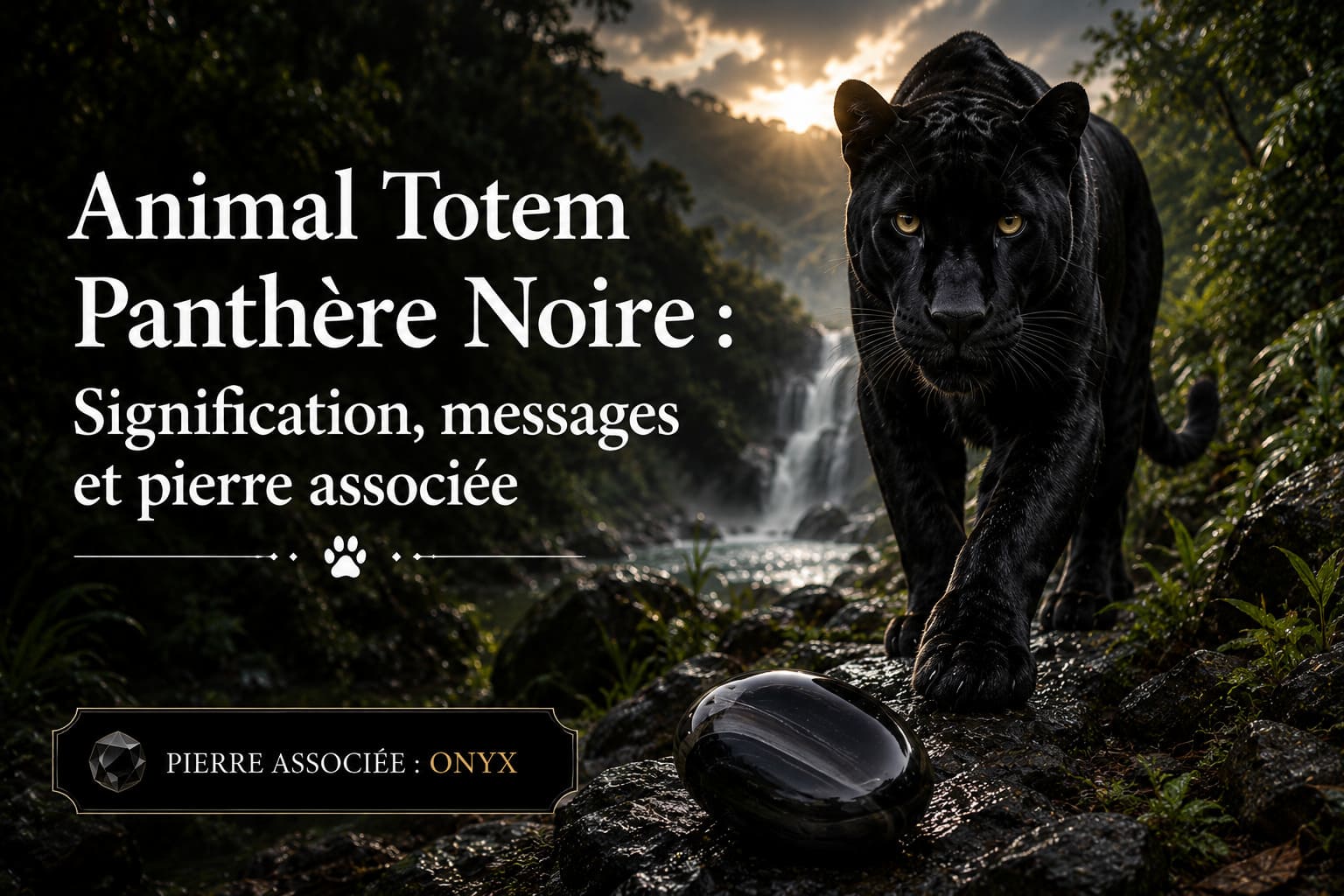 Animal Totem Panthère Noire Onyx