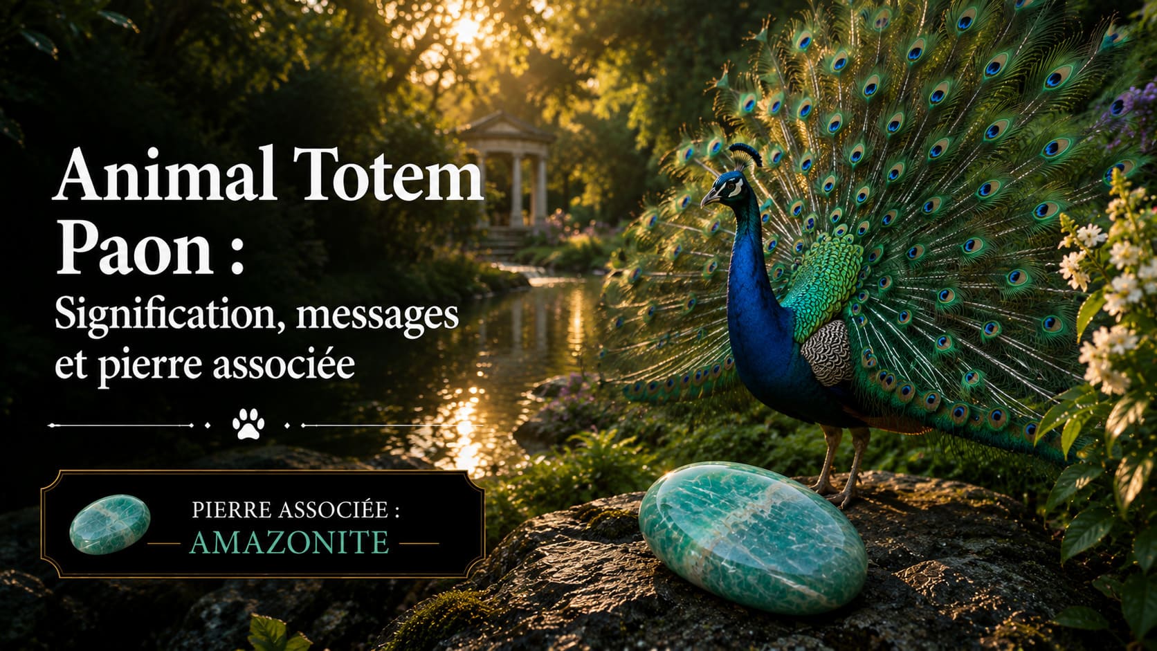 Animal Totem Paon Amazonite