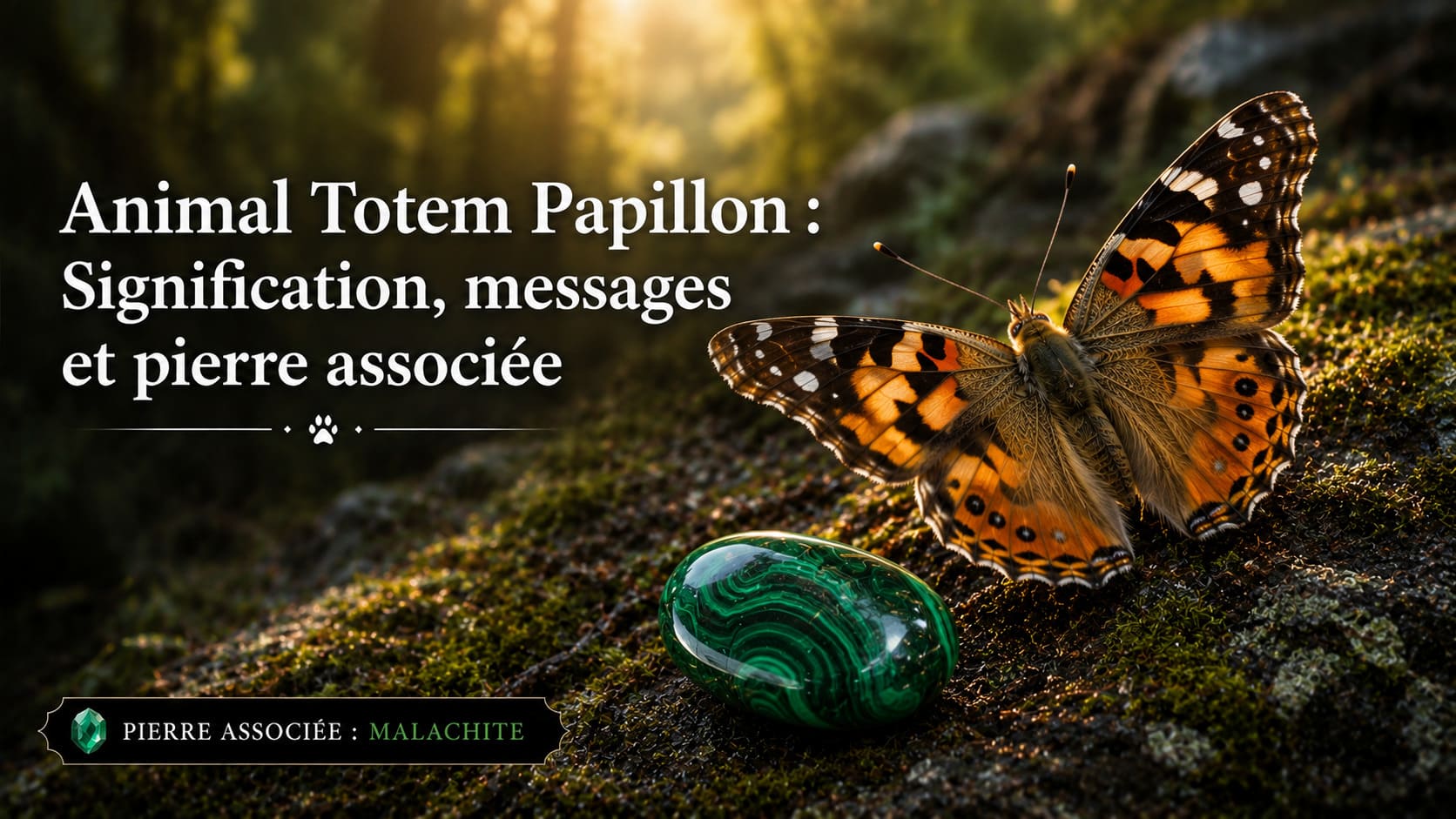 Animal Totem Papillon Malachite
