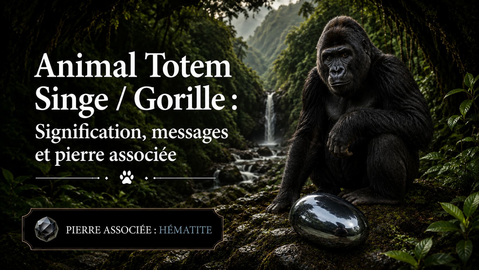 Animal Totem Singe / Gorille hématite