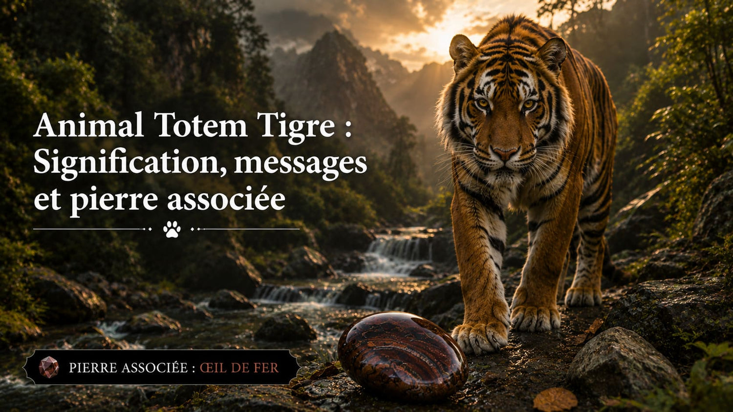 Animal Totem Tigre Oeil de Fer