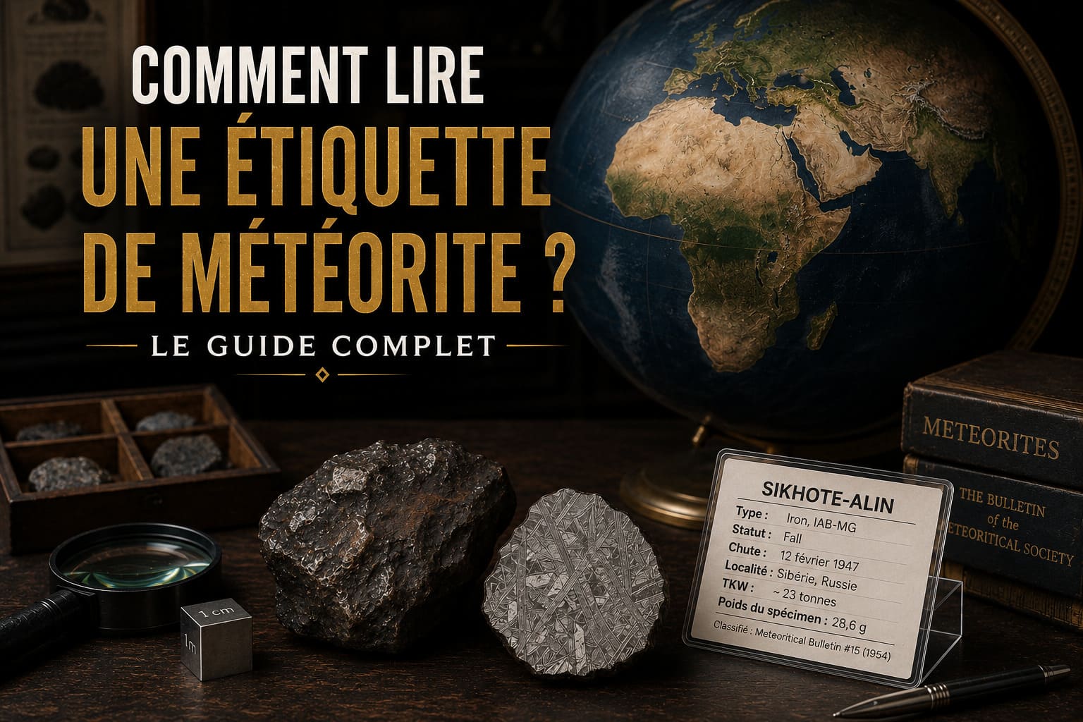 Comment lire une étiquette de météorite ? Le guide complet