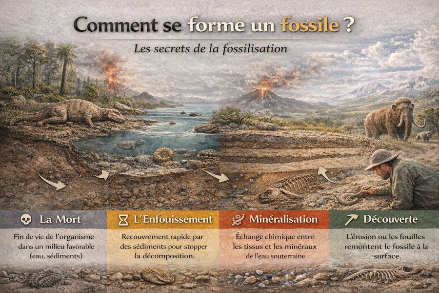 Comment se forme un fossile ? Les étapes de fossilisation