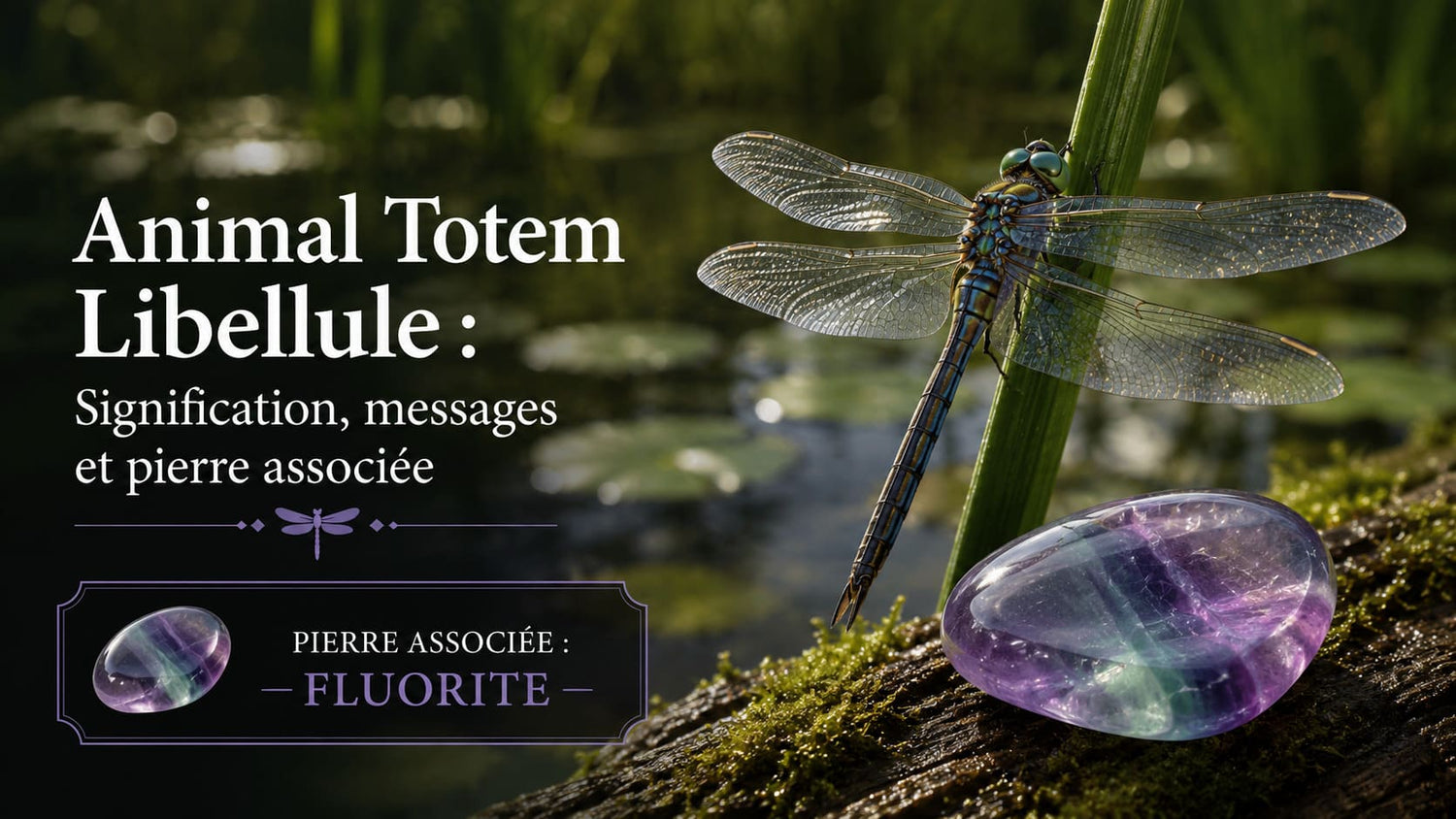 Animal Totem Libellule fluorite