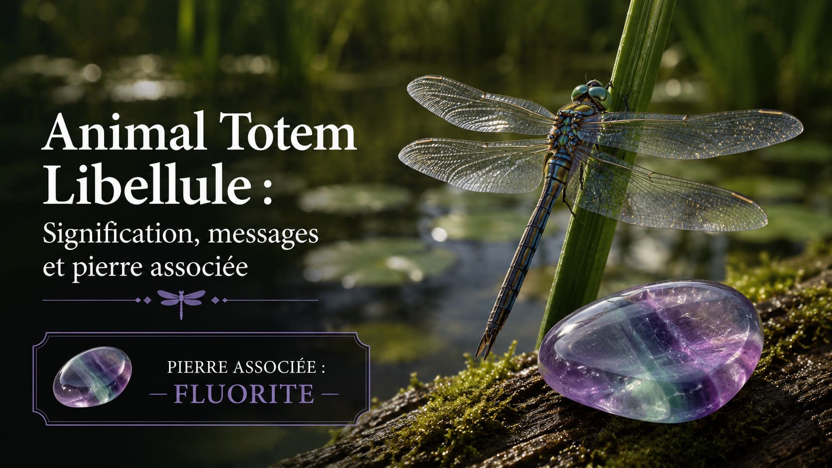 Animal Totem Libellule fluorite
