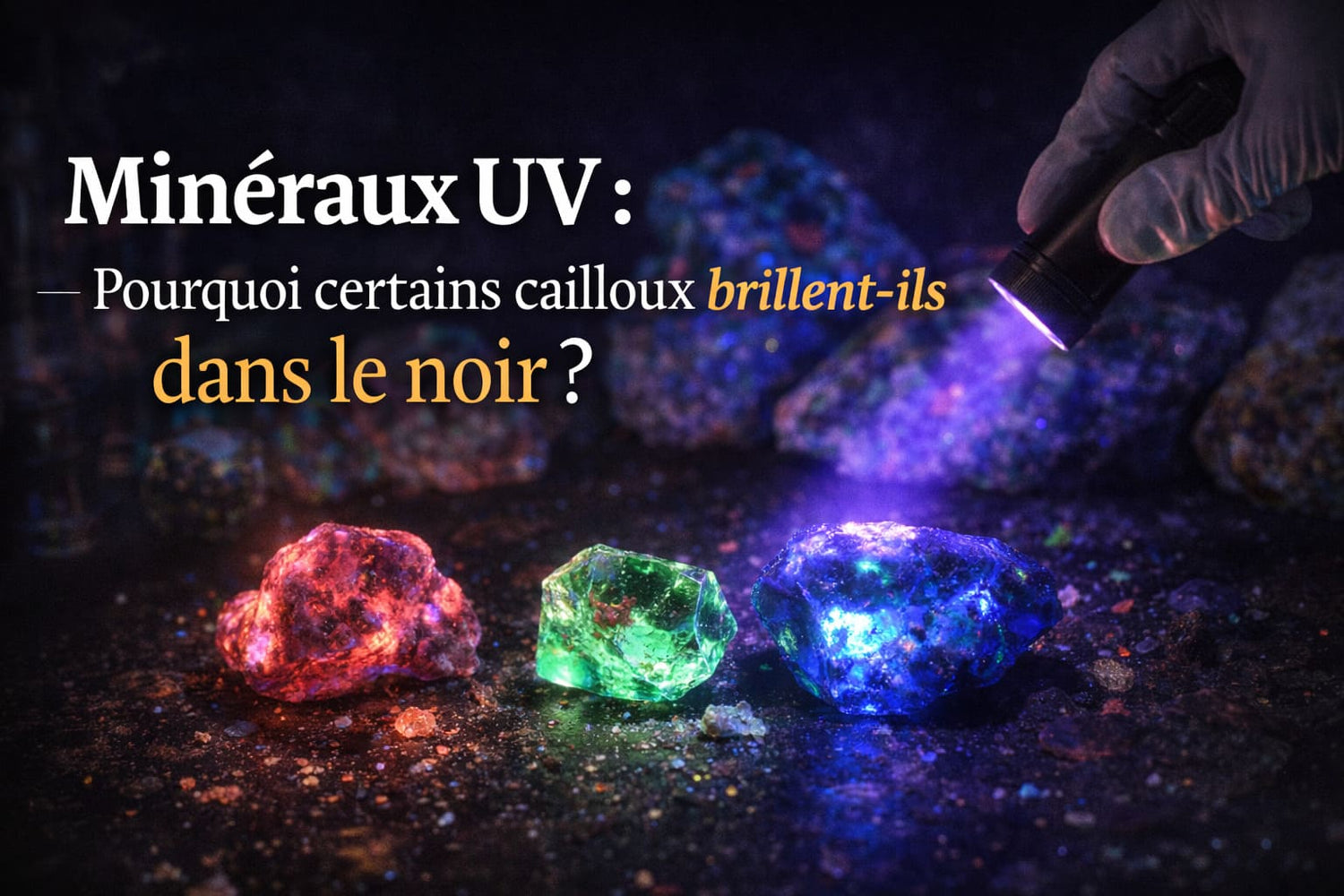 Minéraux UV  Pourquoi certains cailloux brillent-ils dans le noir ?