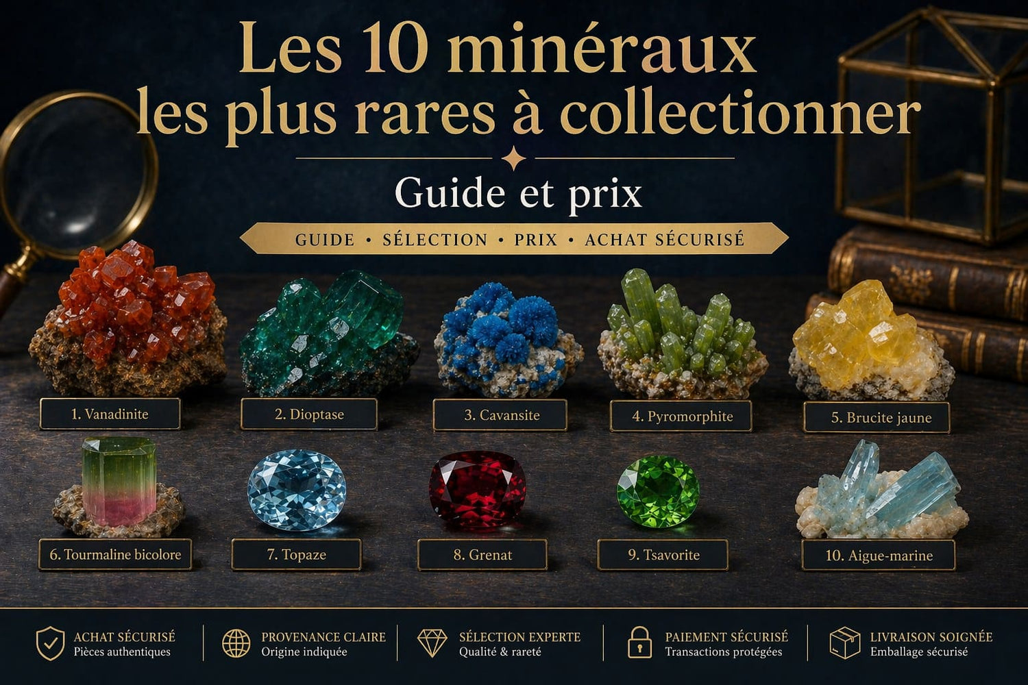 Les 10 minéraux les plus rares à collectionner : guide et prix