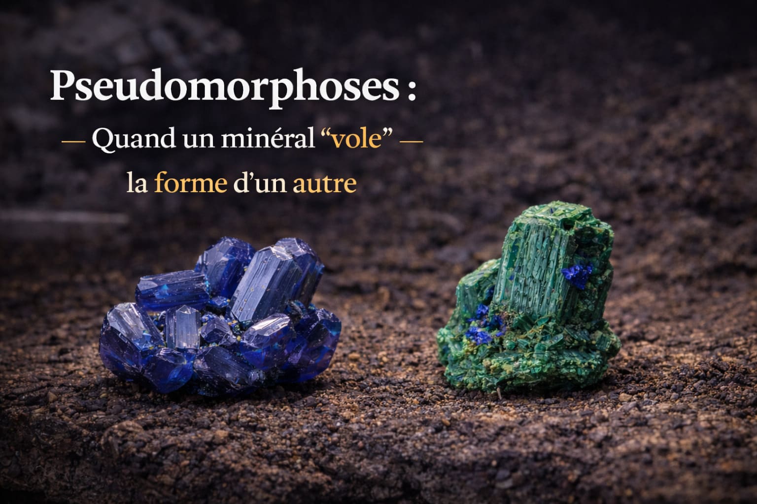 Pseudomorphoses Quand un minéral vole la forme d'un autre