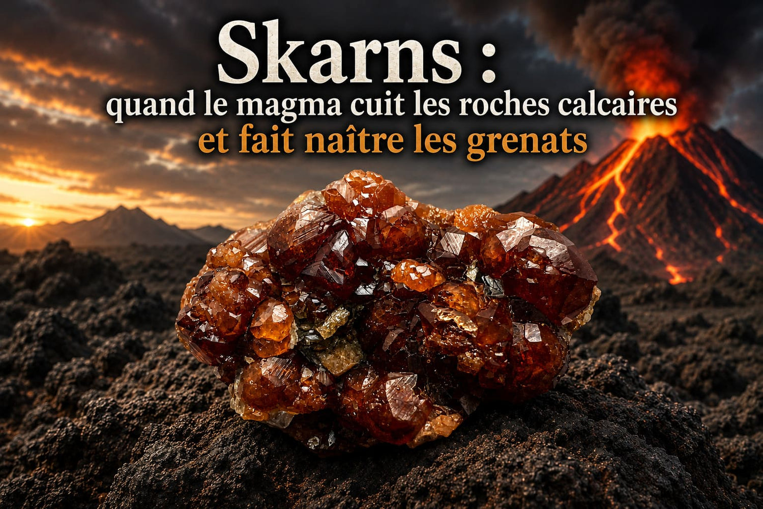 Skarns : quand le magma cuit les roches calcaires et fait naître les grenats