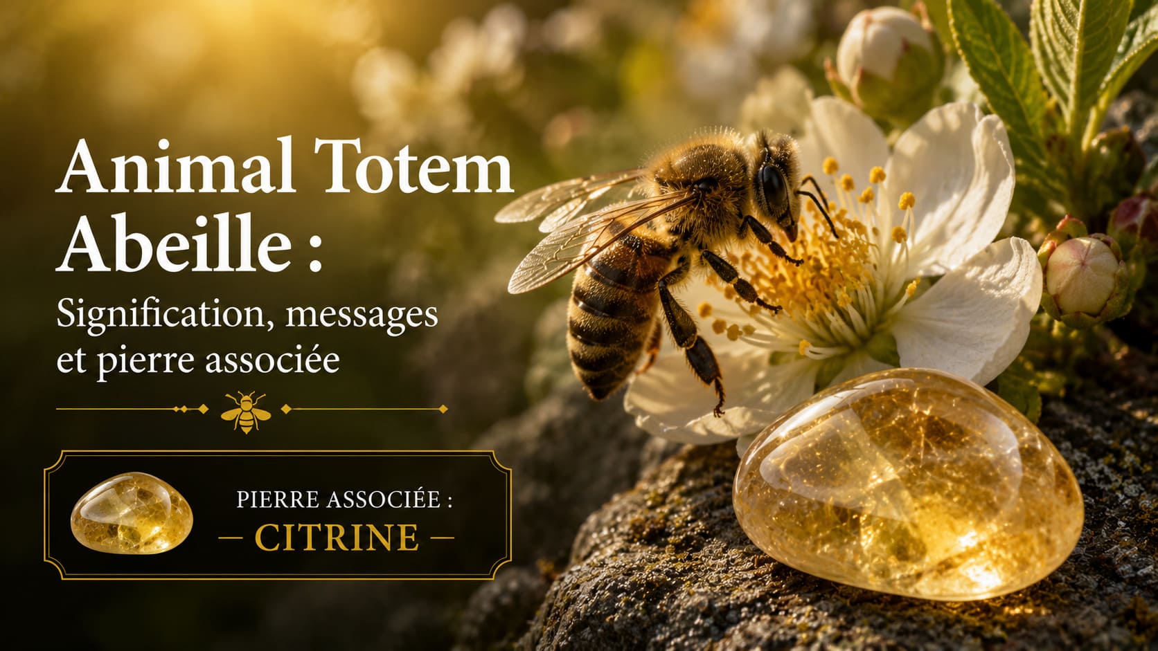 Animal Totem Abeille Citrine