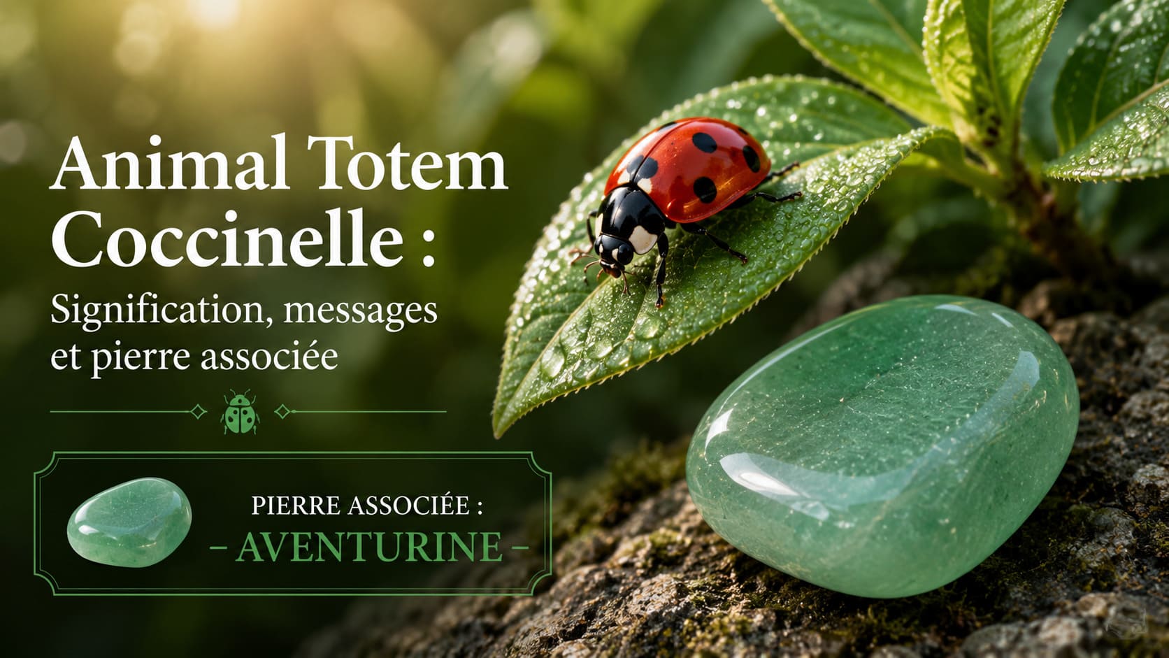Animal Totem Coccinelle Aventurine