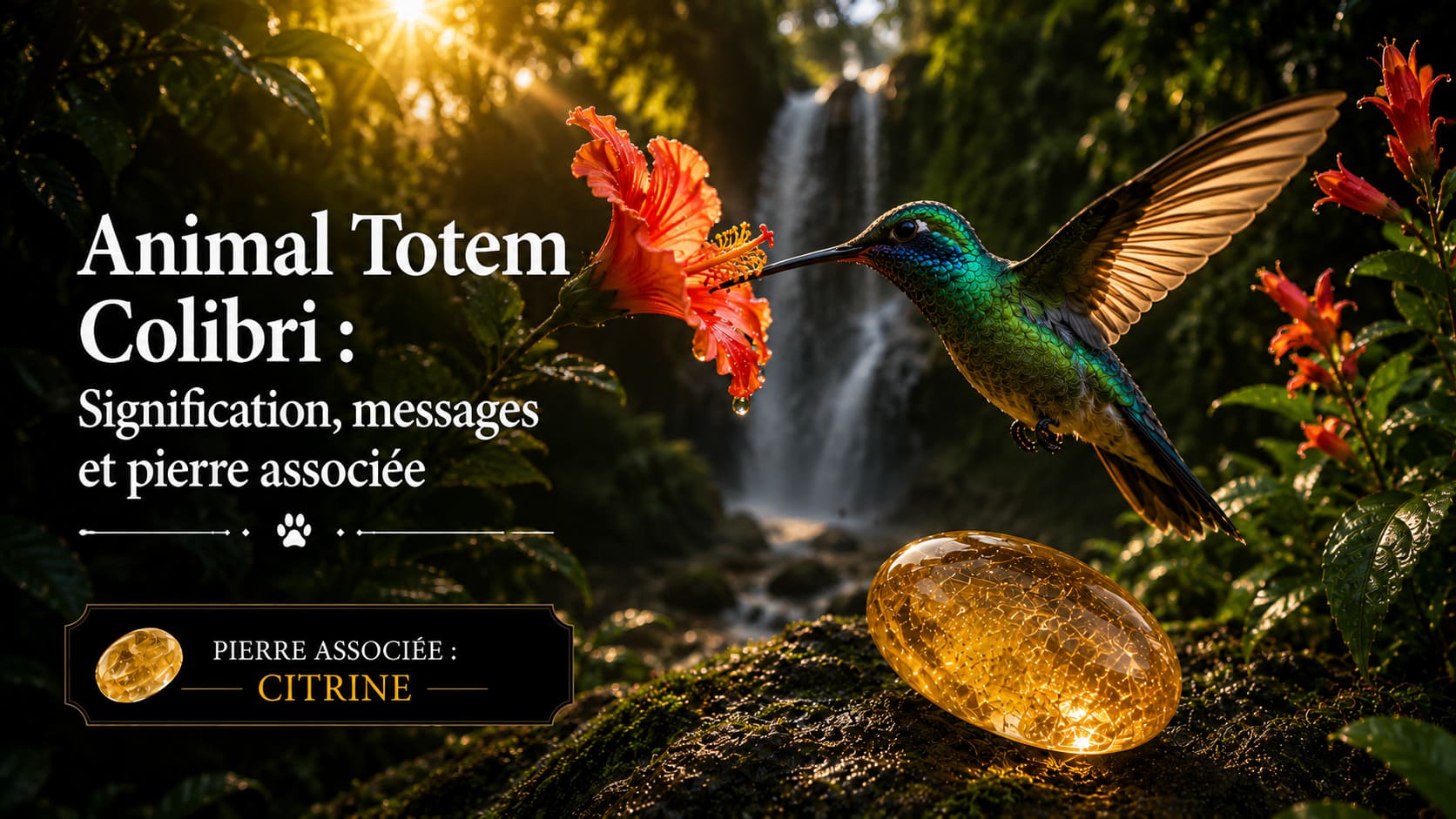 Animal Totem Colibri Citrine