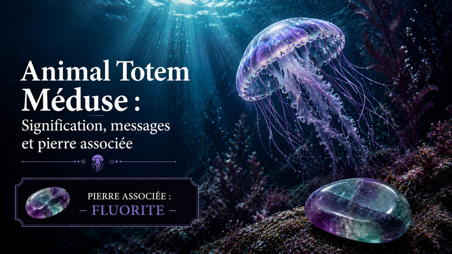 Animal Totem Méduse fluorite