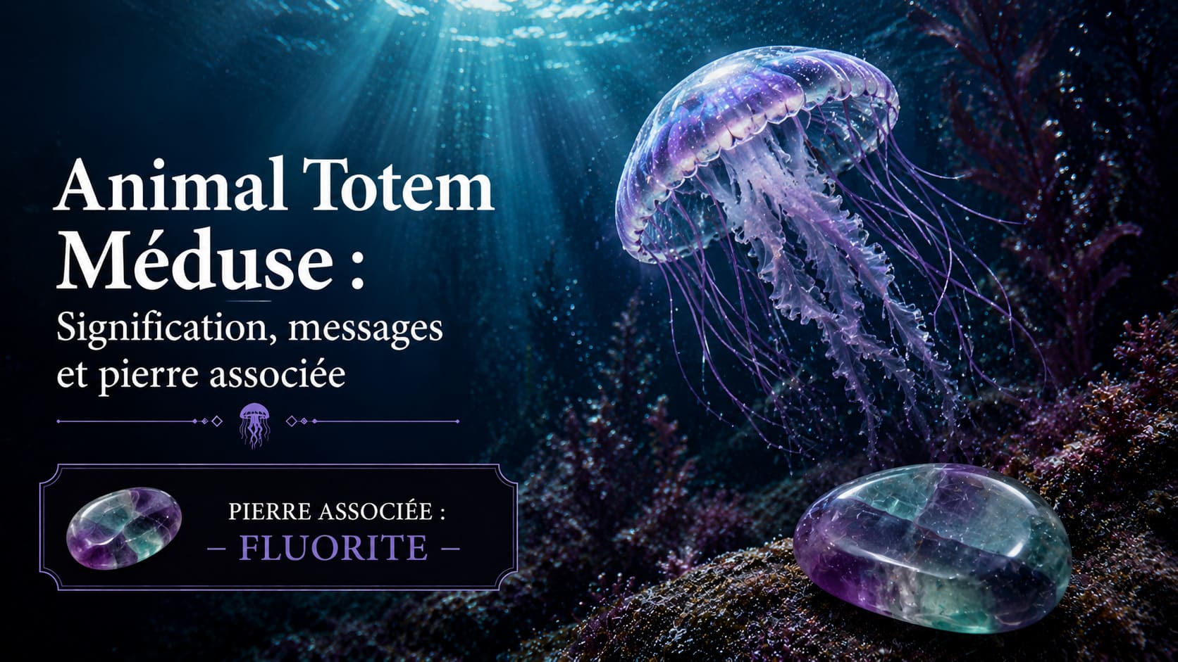 Animal Totem Méduse fluorite