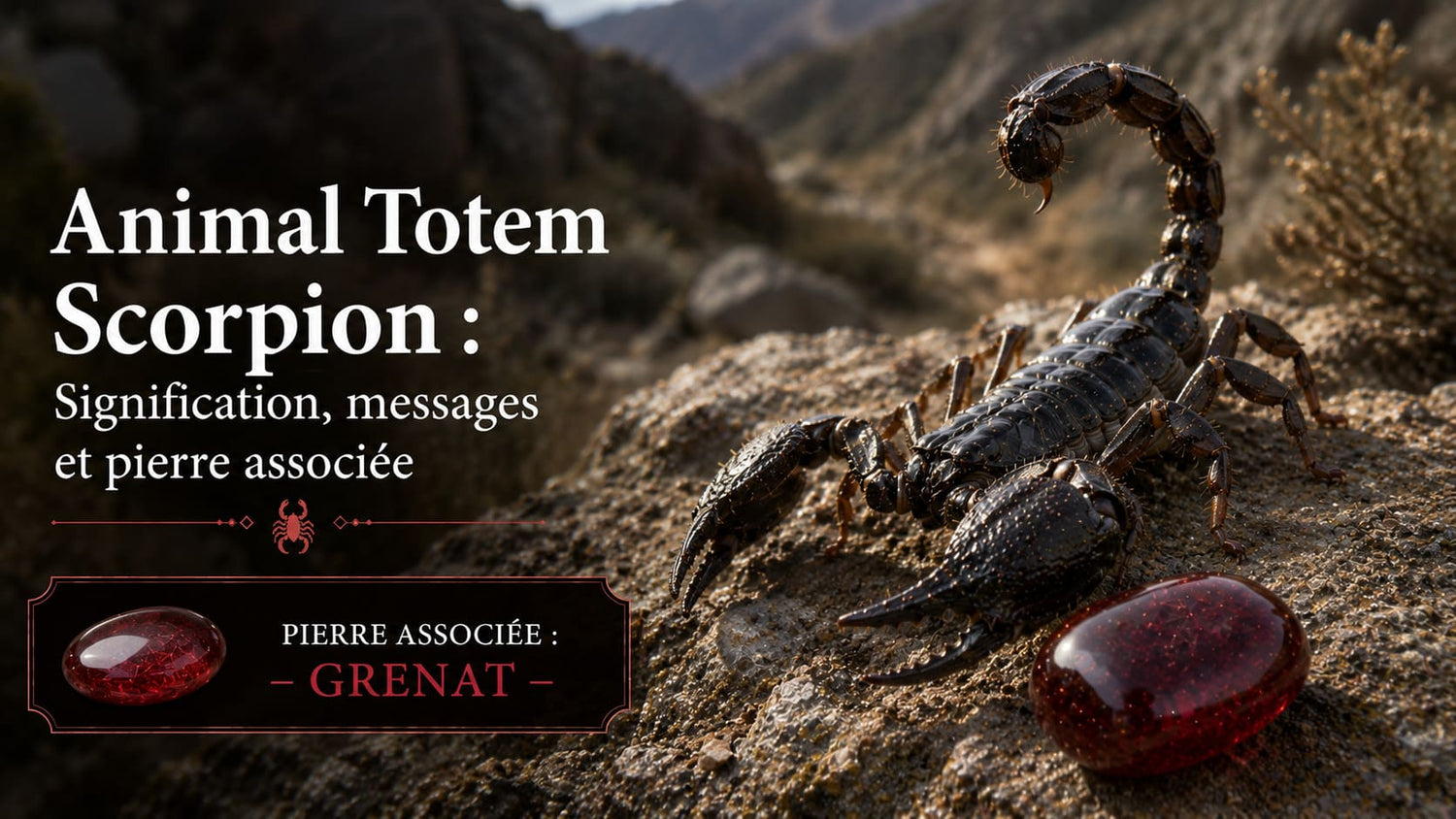 Animal Totem Scorpion Grenat