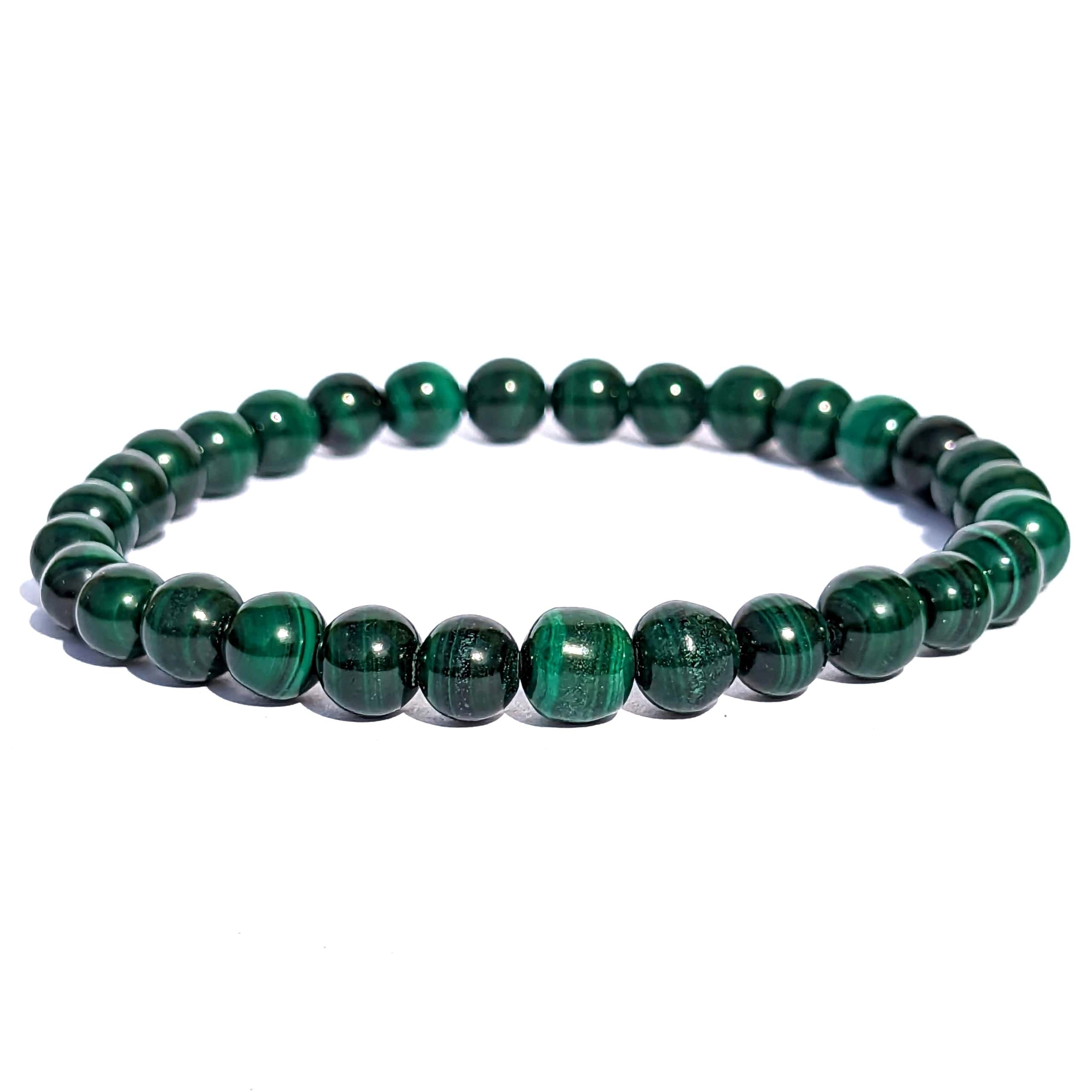 bracelet en pierre verte