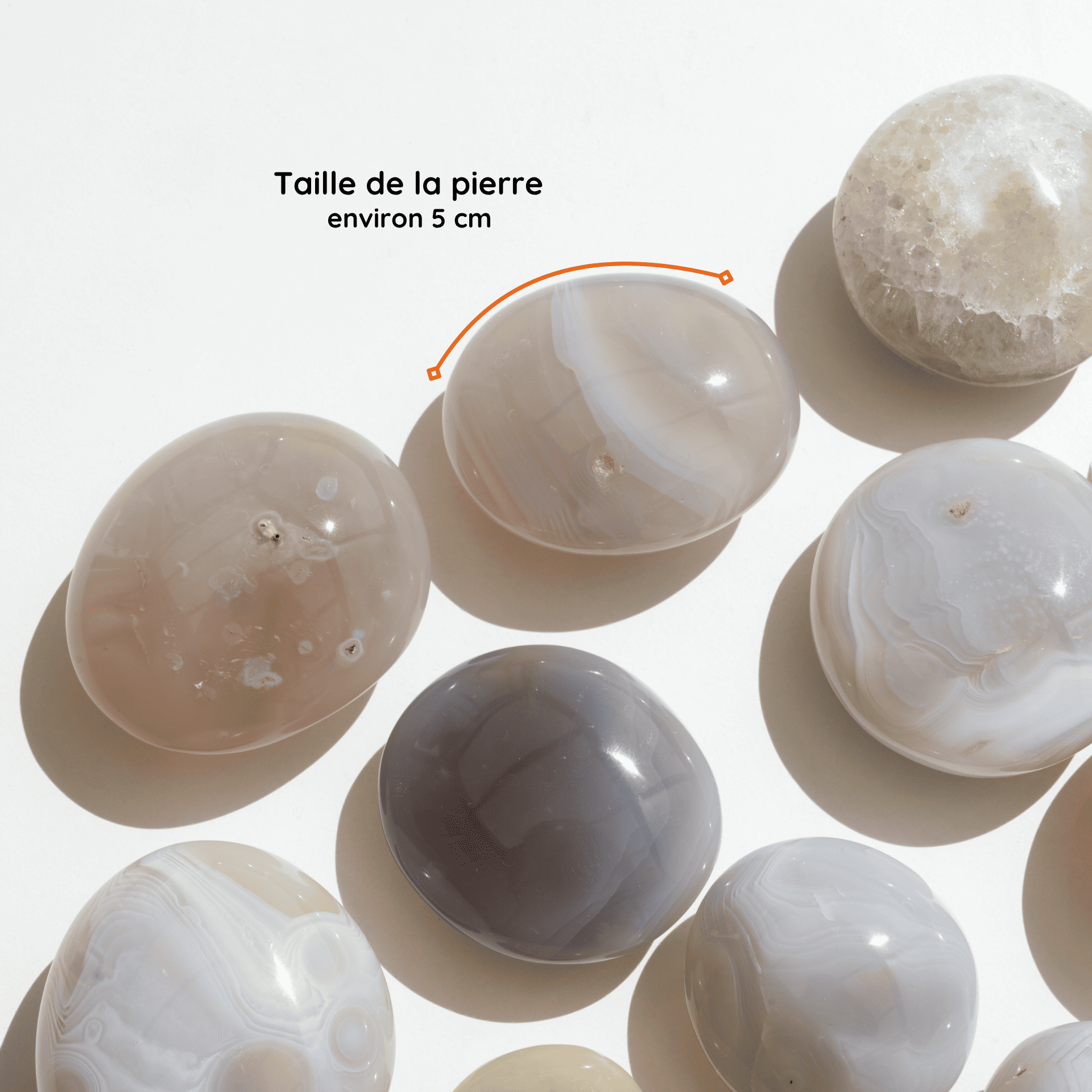 Galet Agate Bandée taille