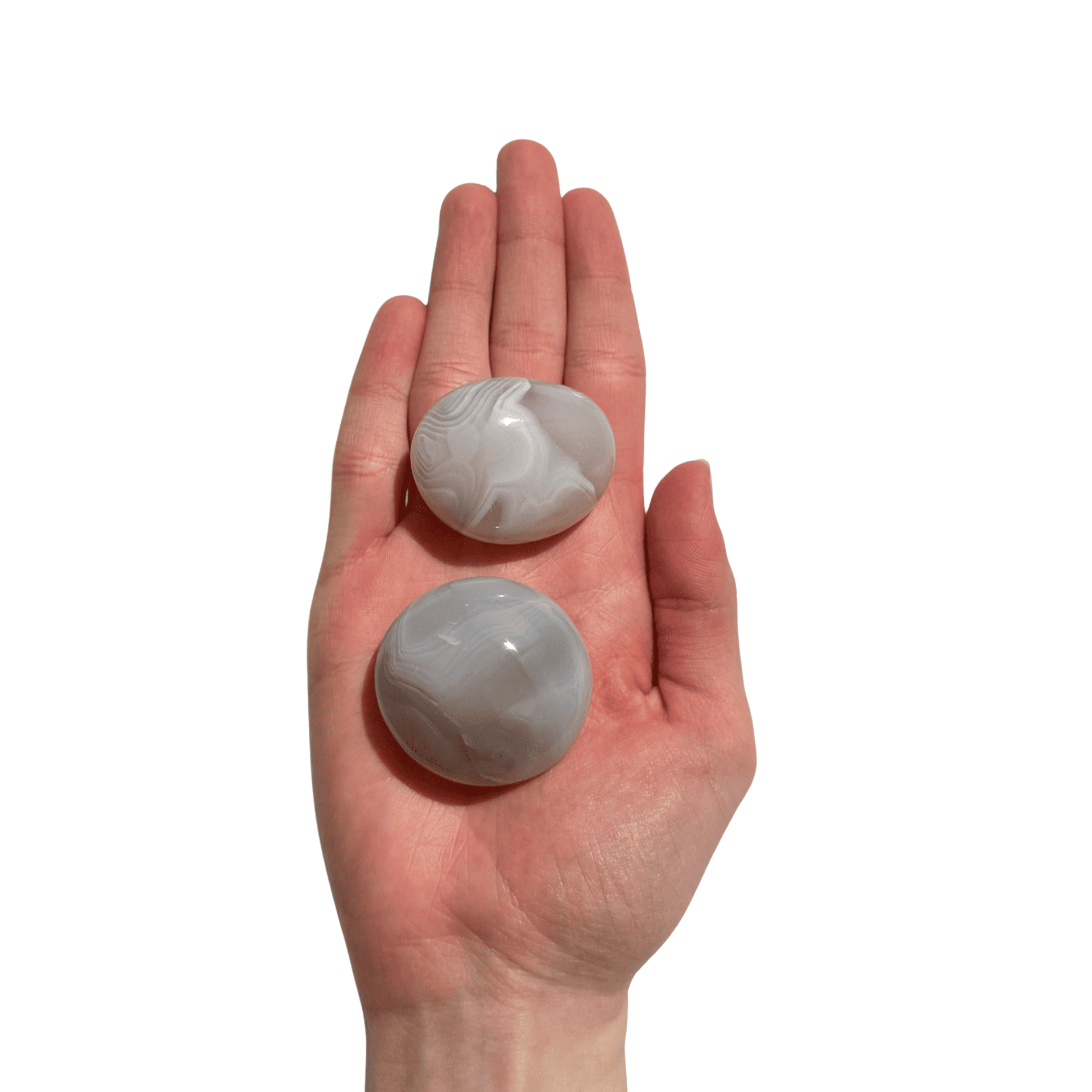Galet Agate Bandée mains