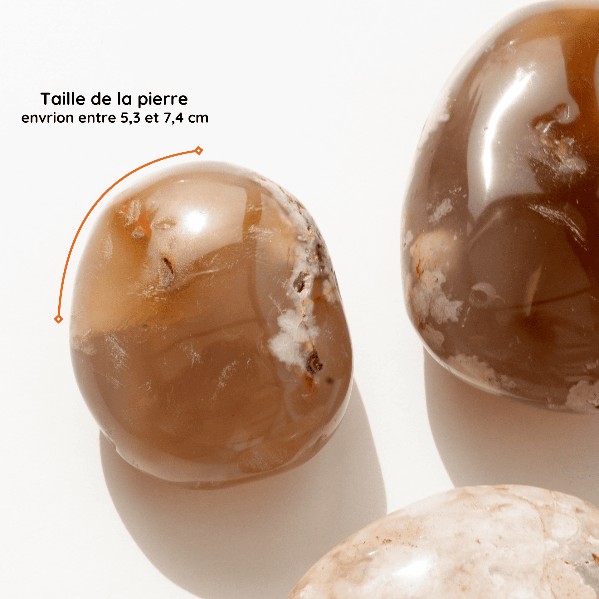 Galet Agate Fleur de Cerisier taille