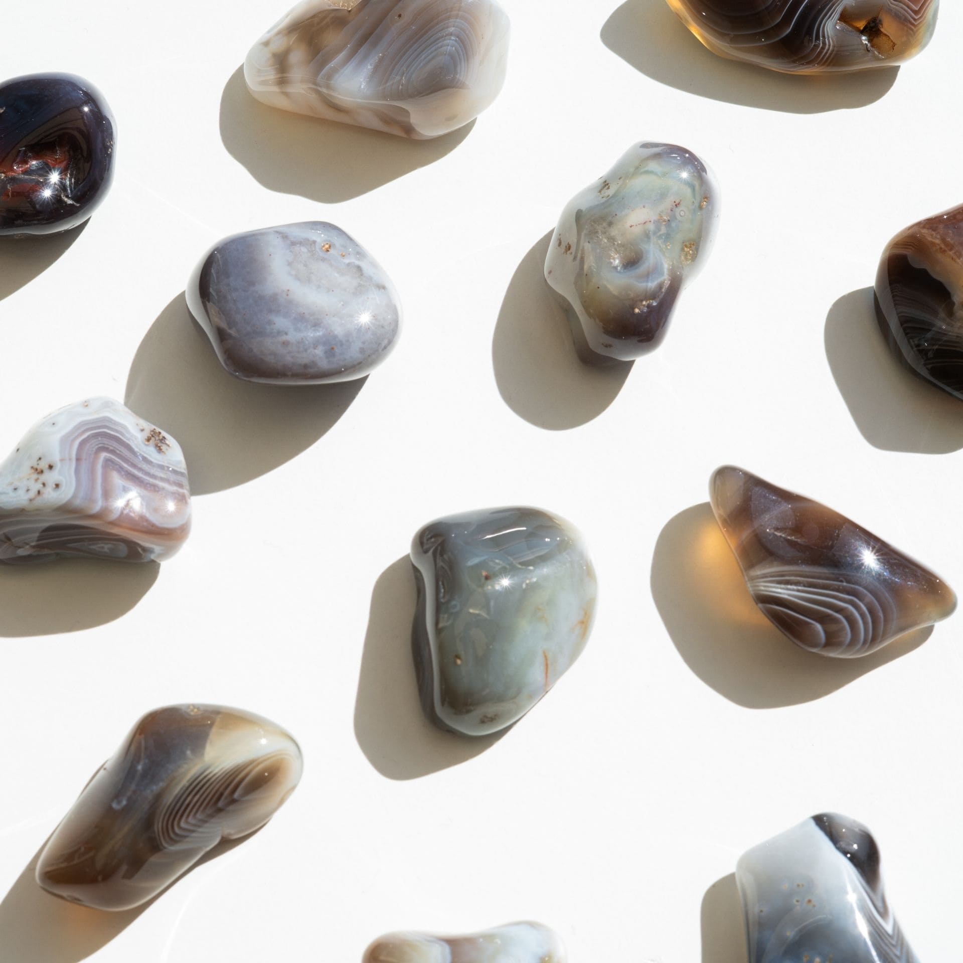 Agate du Botswana vue hauteur