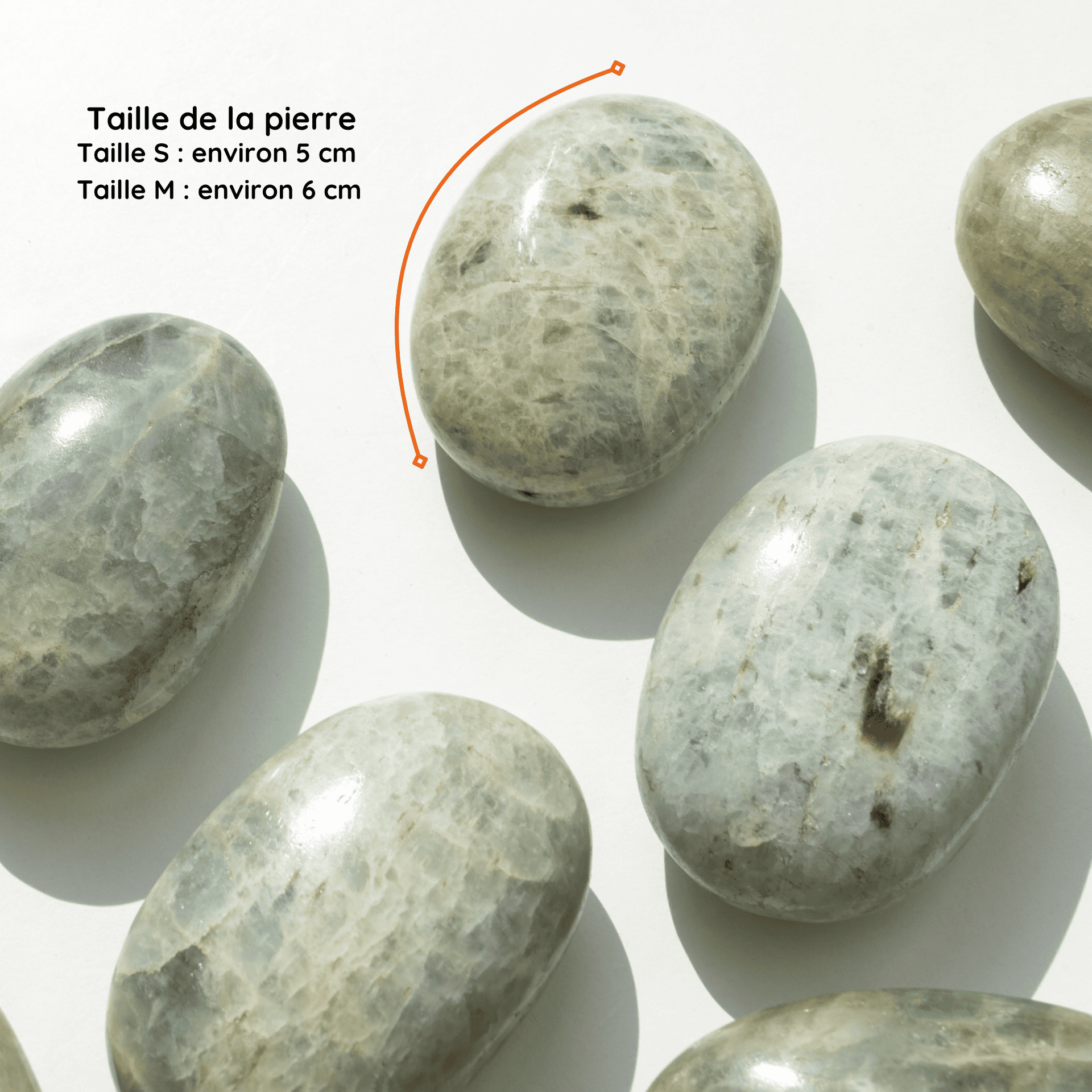 Galet Aigue-Marine taille