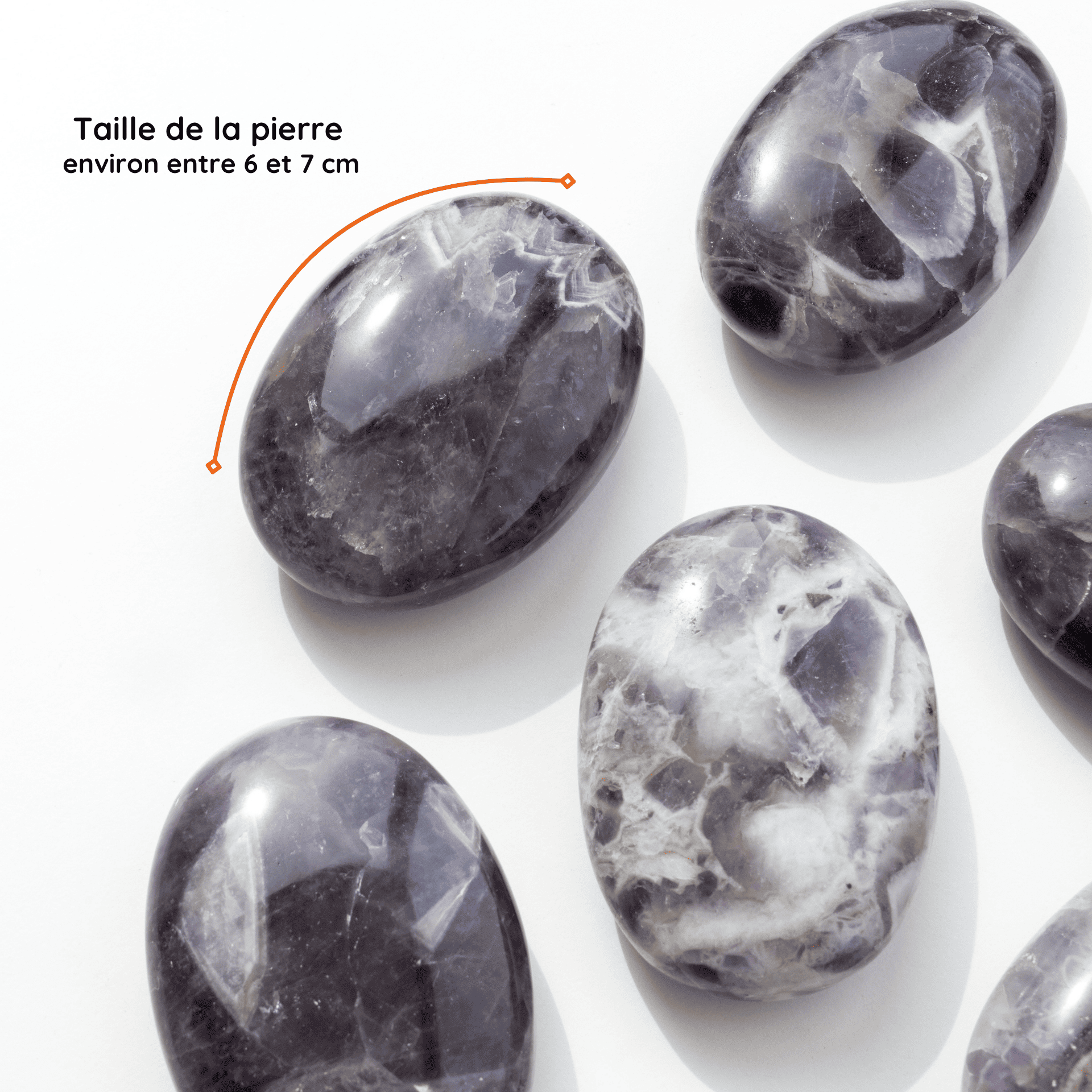 Galet Améthyste Chevron taille