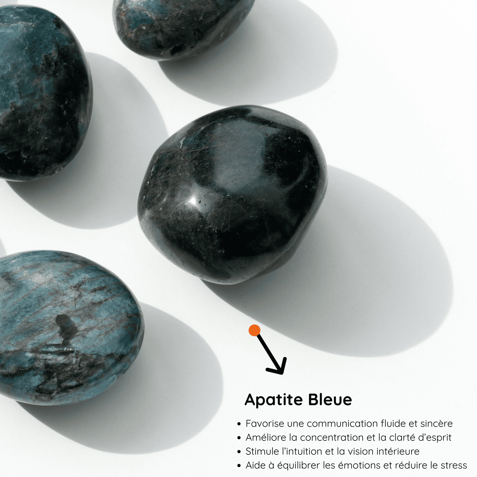 Galet Apatite Bleue vertus