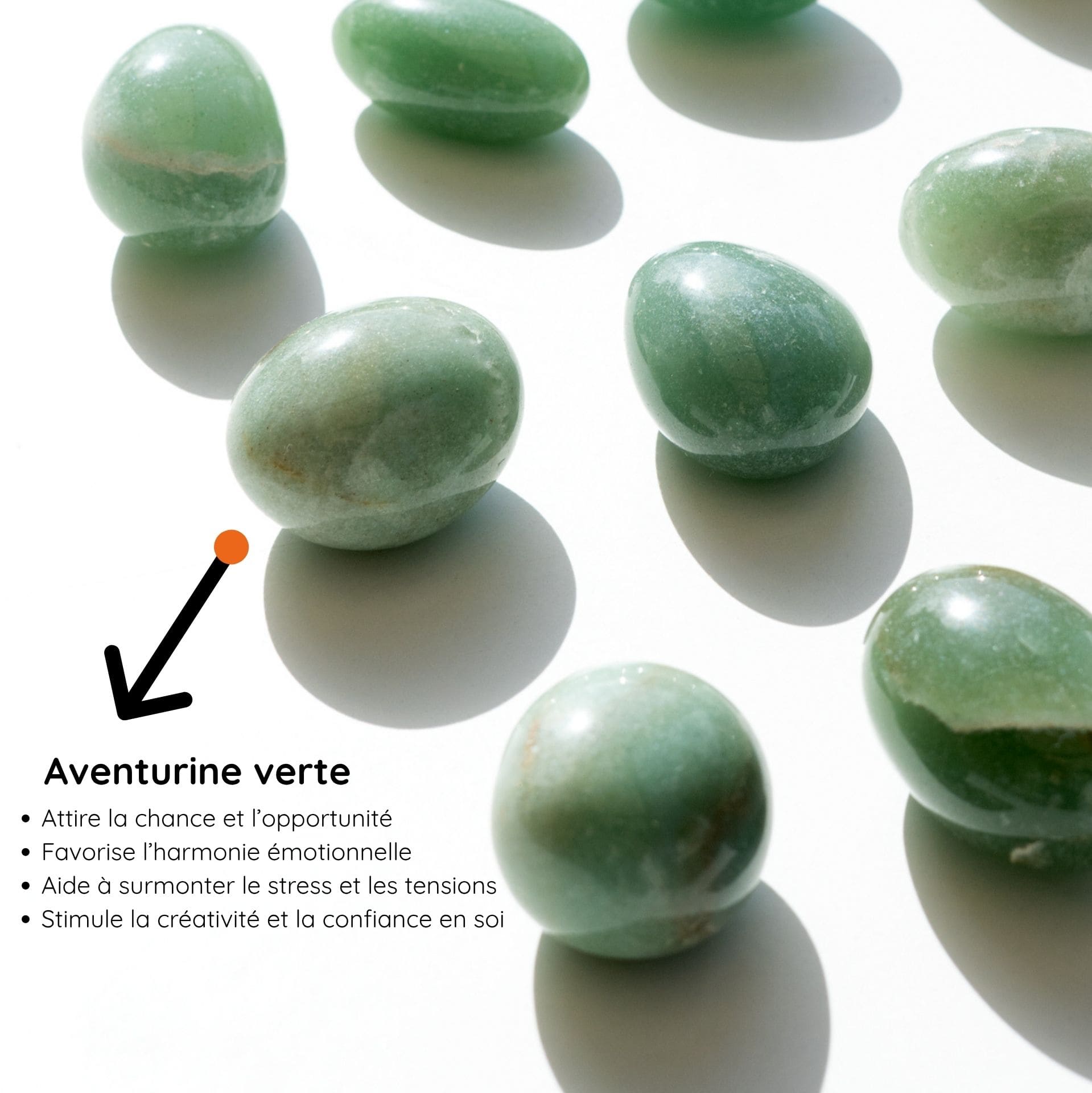 Pierre Roulée Aventurine Verte – Chance et Sérénité