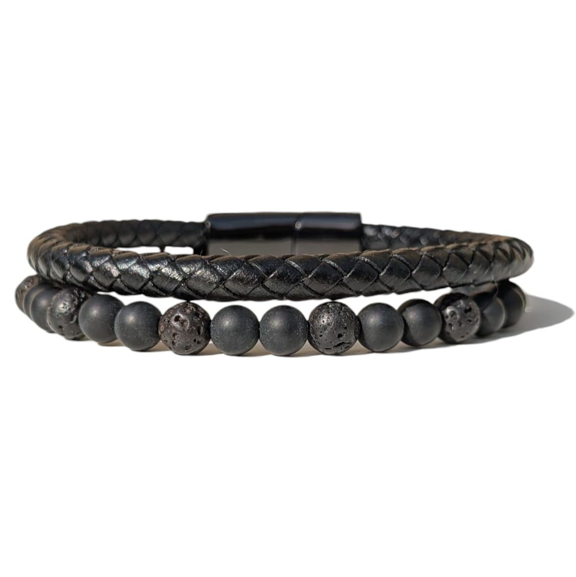 Bracelet Homme Pierre Naturelle Pierre de Lave 