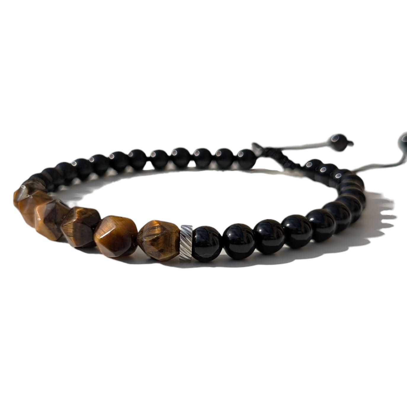 Bracelet Homme Pierre Naturelle Onyx et Oeil de Tigre
