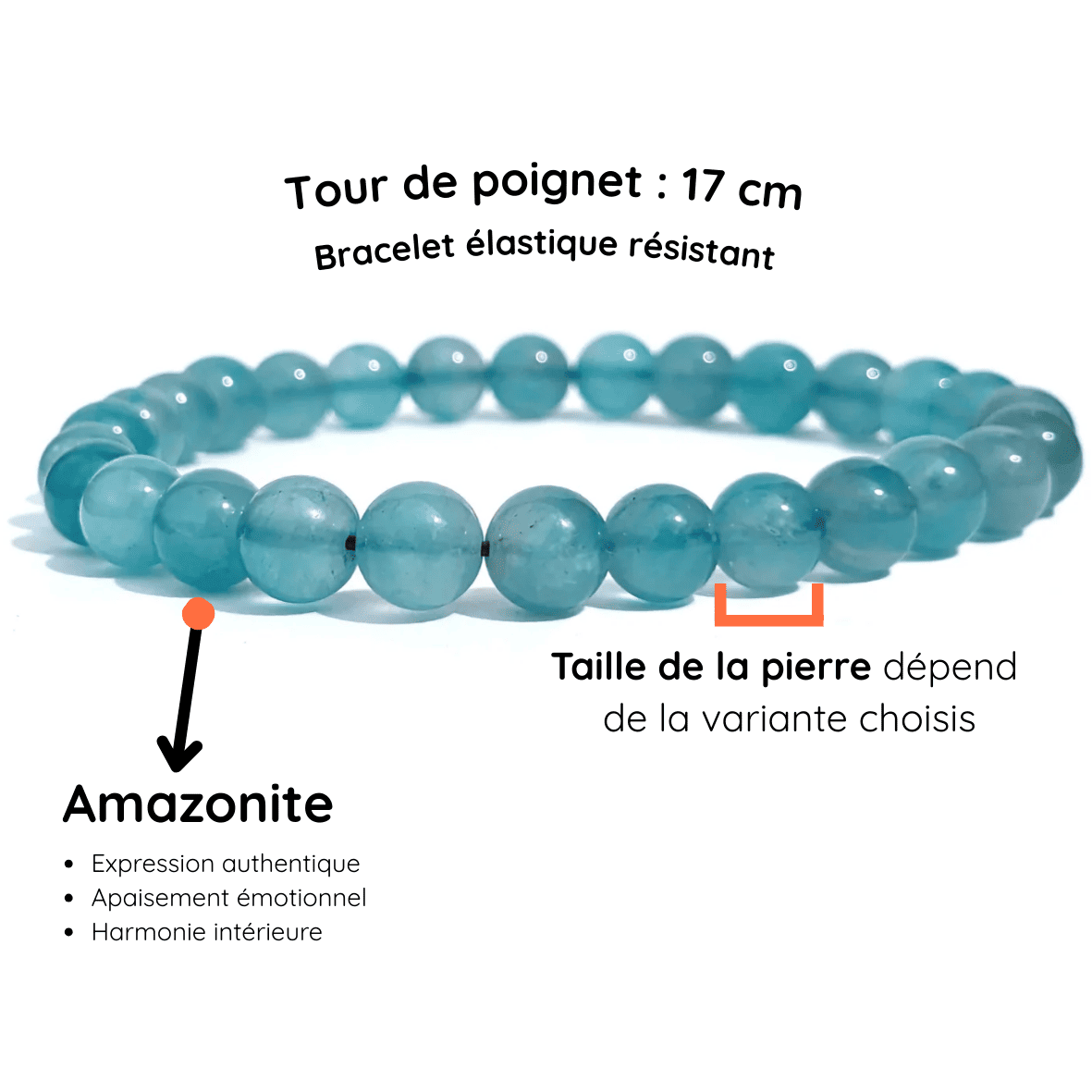 Fiche Description Bracelet Amazonite