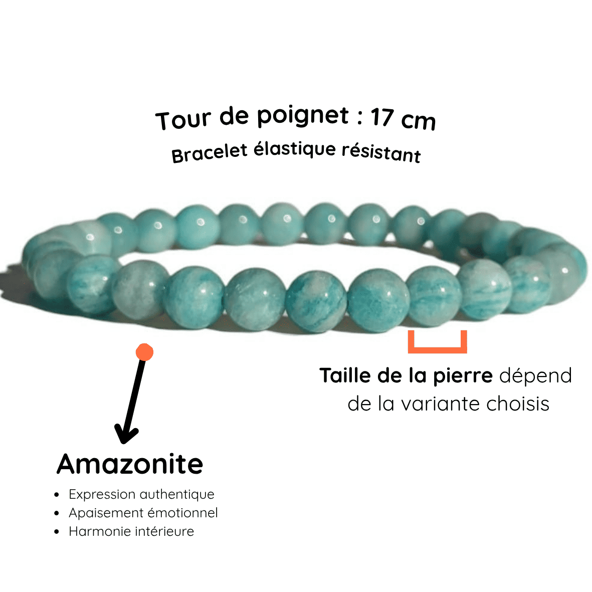 bracelet naturel amazonite