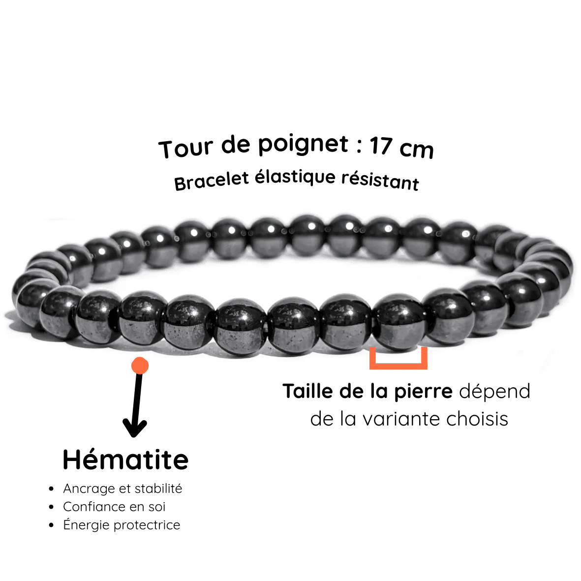 Fiche Description Bracelet hématite