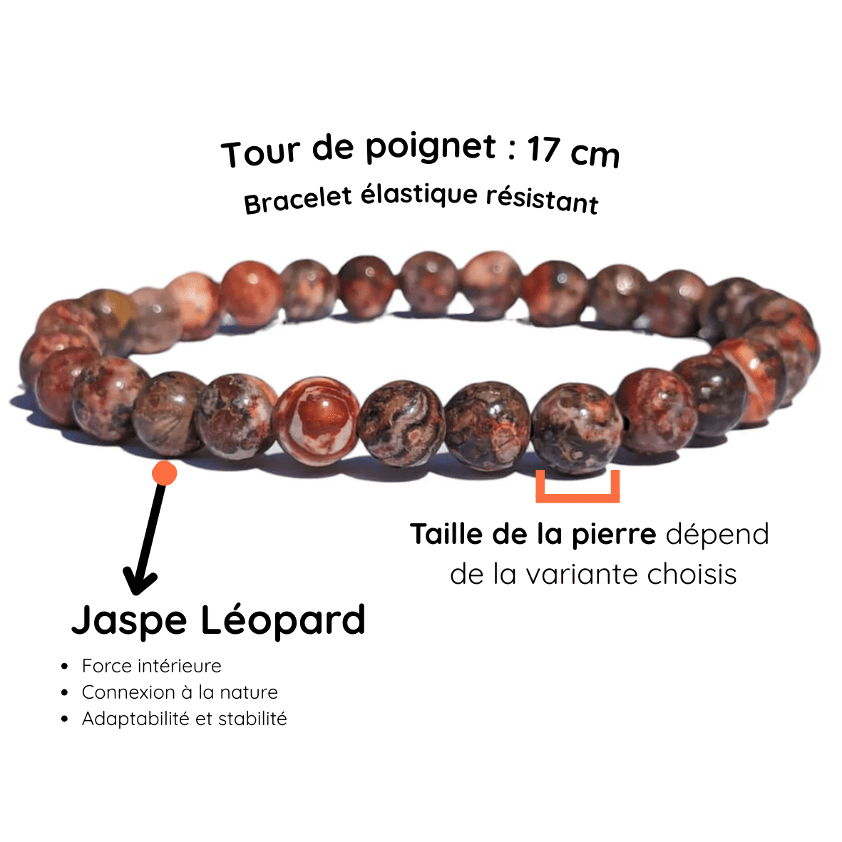 Fiche Description Bracelet Jaspe Leopard