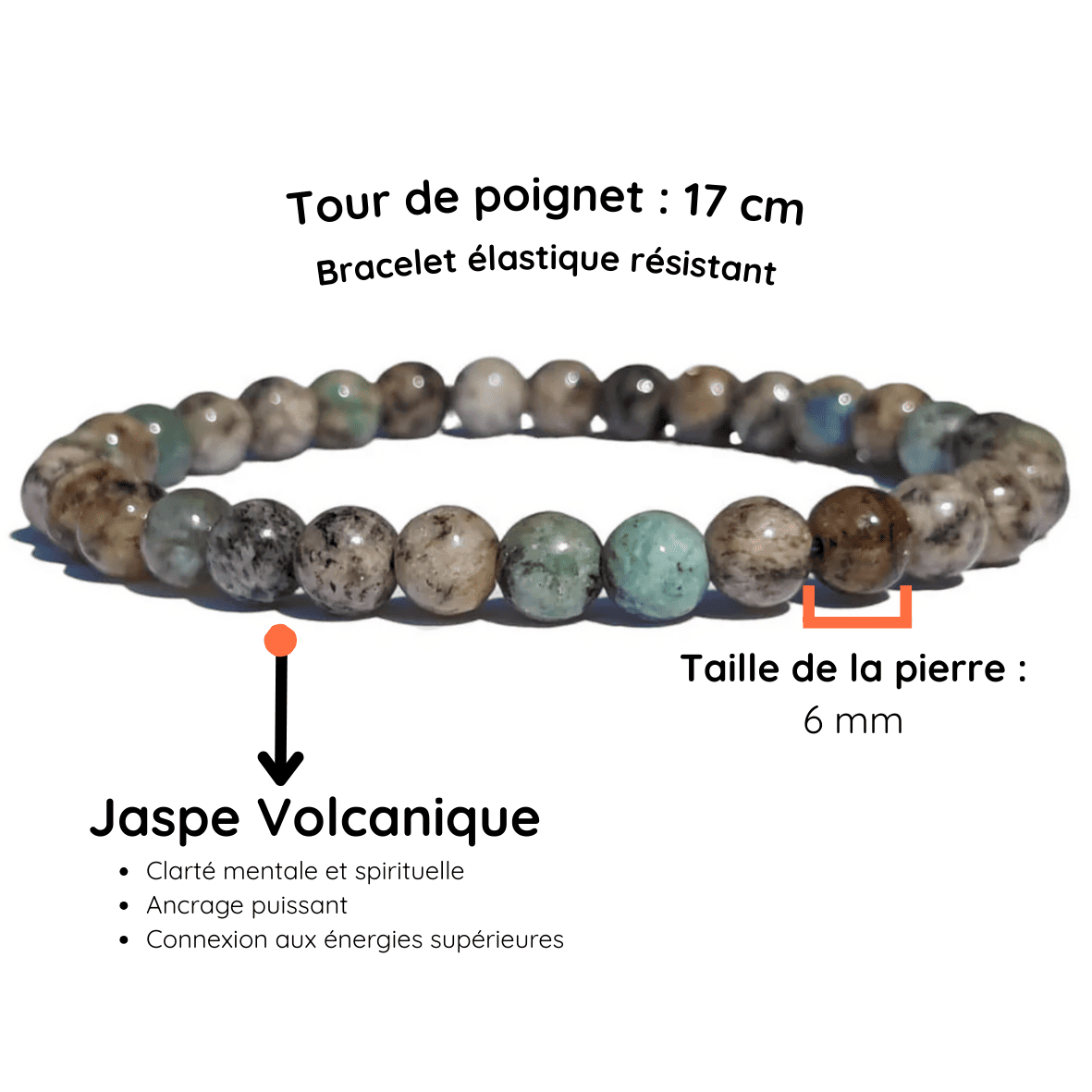 Fiche descriptive du bracelet K2 volcanique