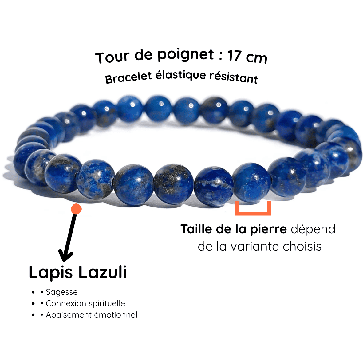Fiche Description Bracelet Lapis Lazuli