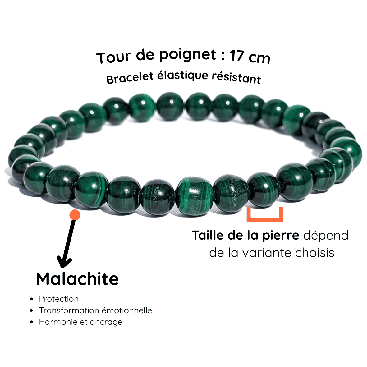 Fiche Description Bracelet Malachite