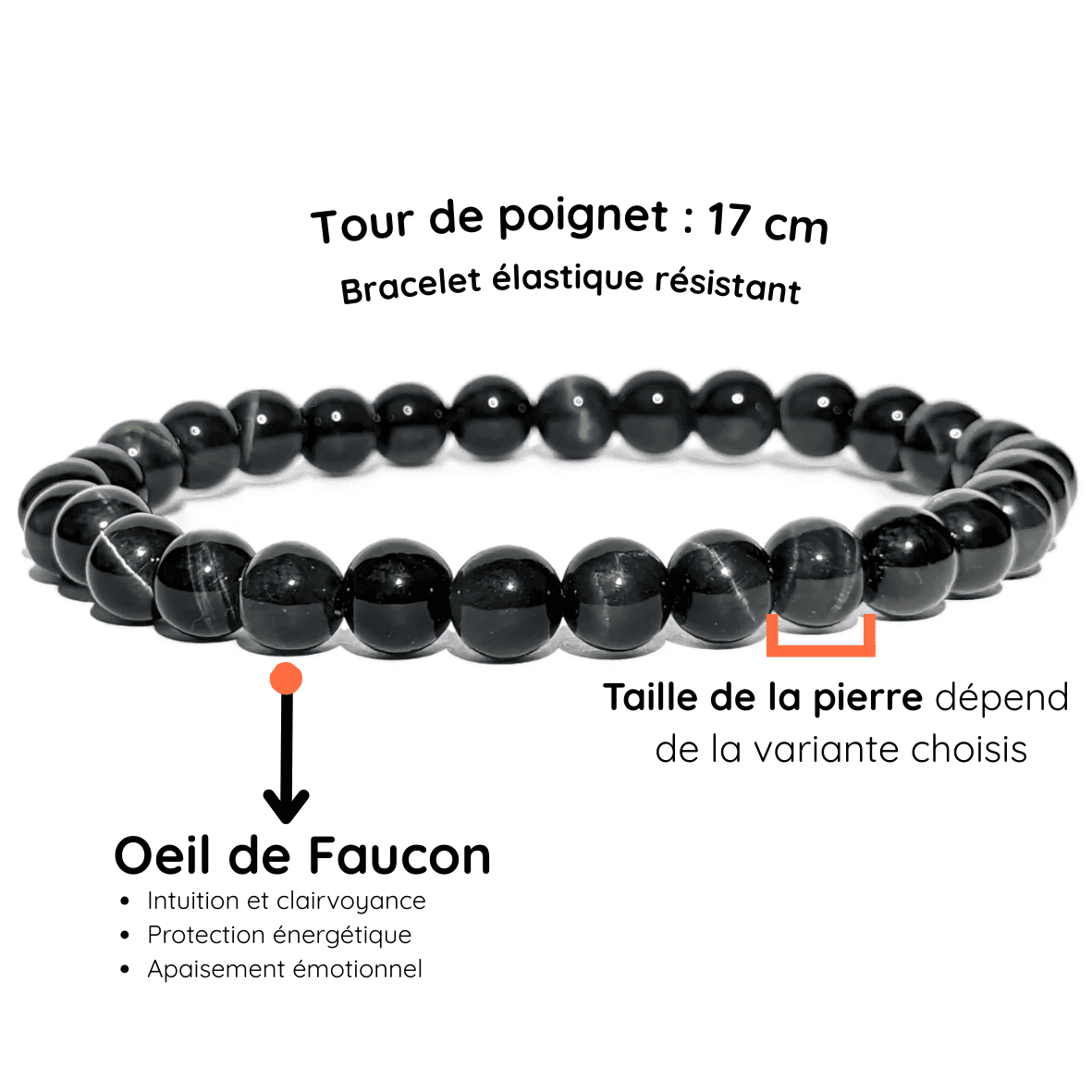 Fiche descriptive du bracelet Oeil de Faucon