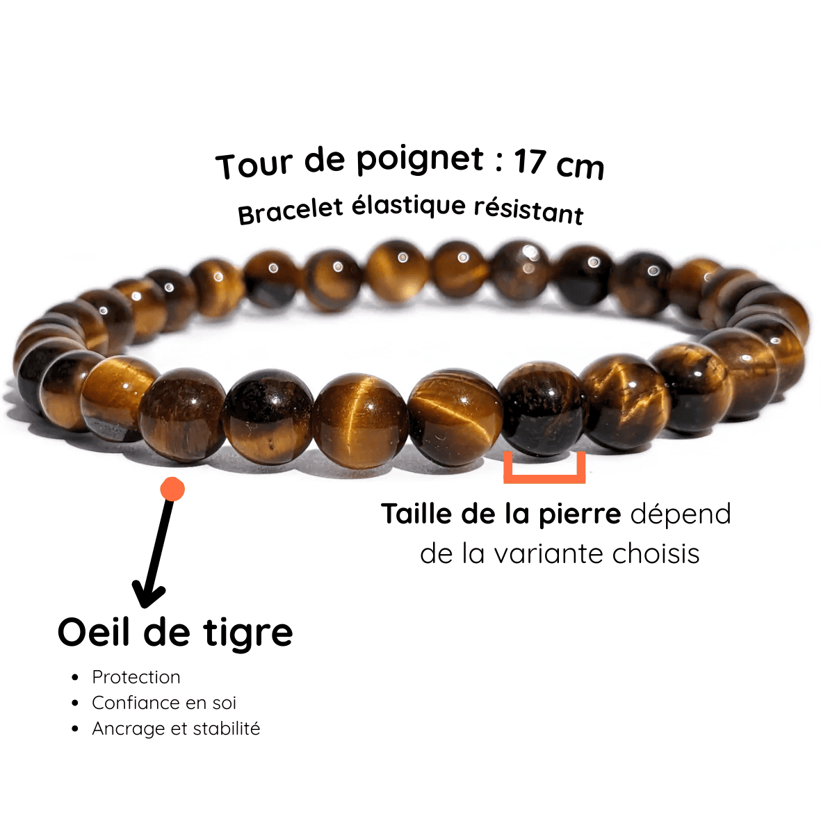 Fiche Description Bracelet Oeil de Tigre