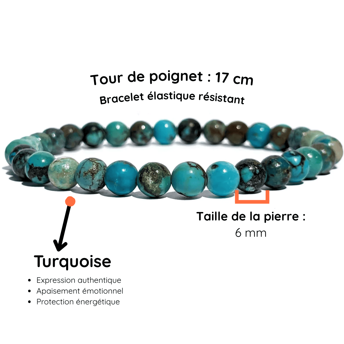 Fiche Description Bracelet Turquoise