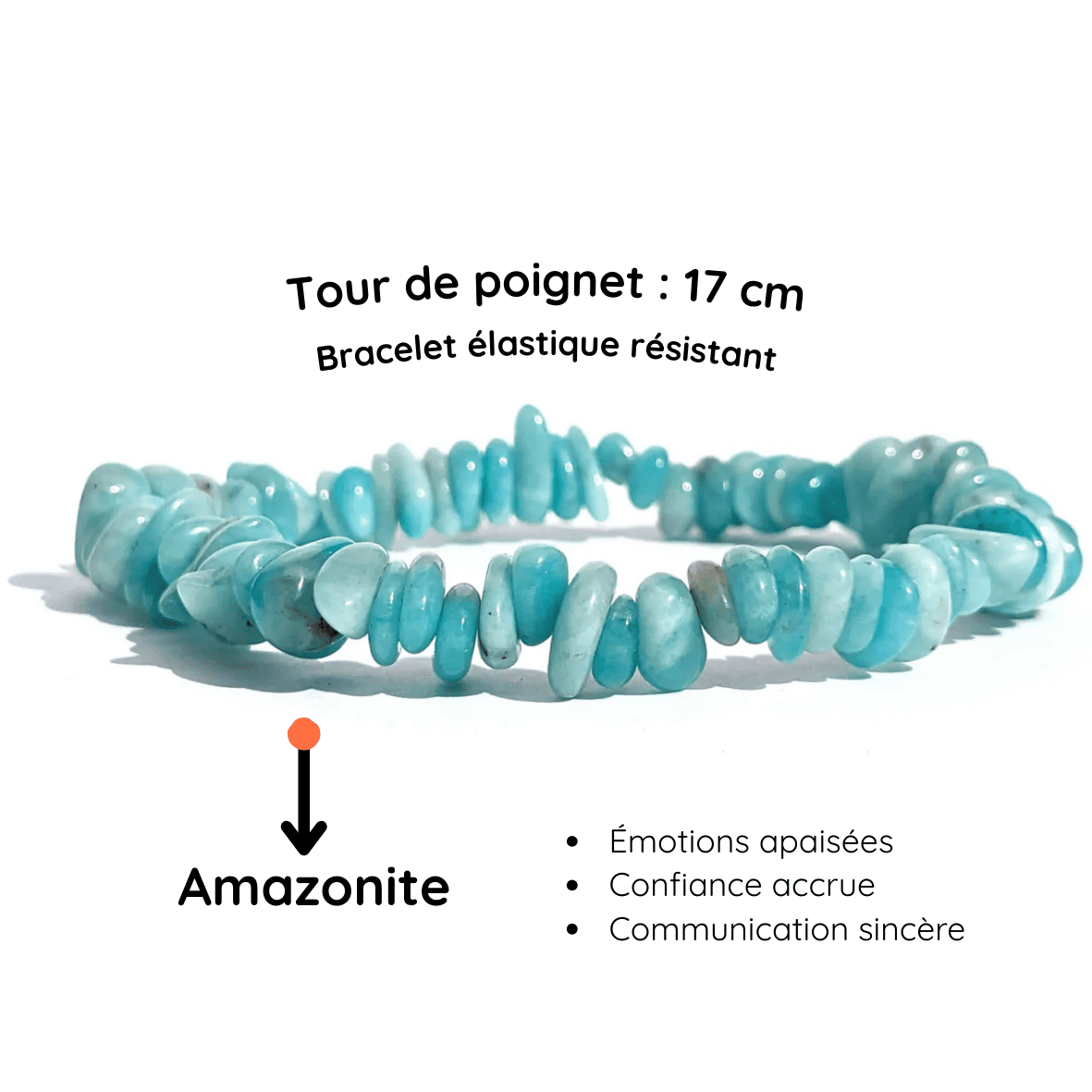 Fiche descriptive du Bracelet baroque pierre Amazonite