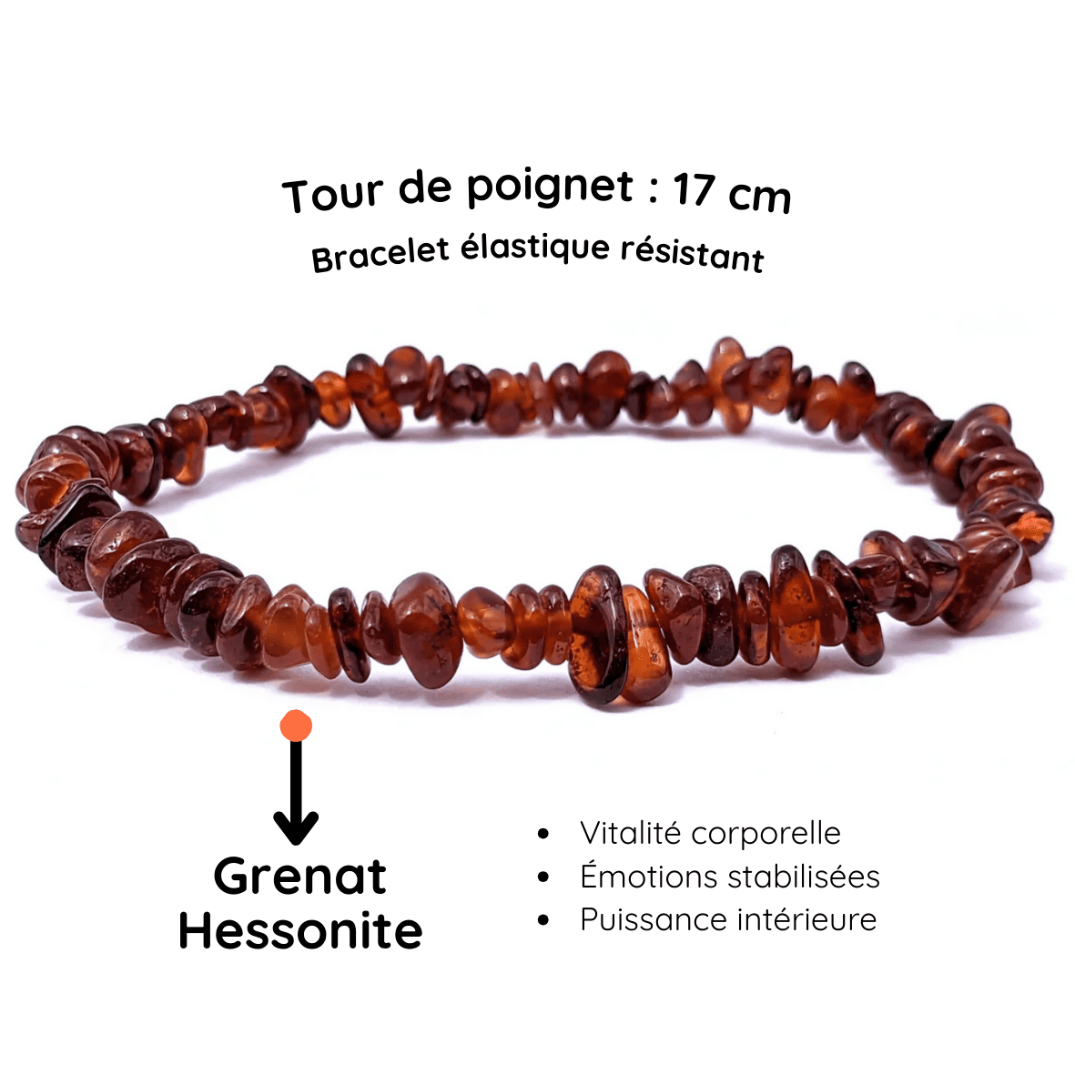 Fiche descriptive du Bracelet baroque pierre grenat hessoise