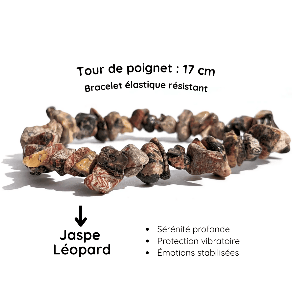 Fiche descriptive du Bracelet baroque pierre jaspe léopard 