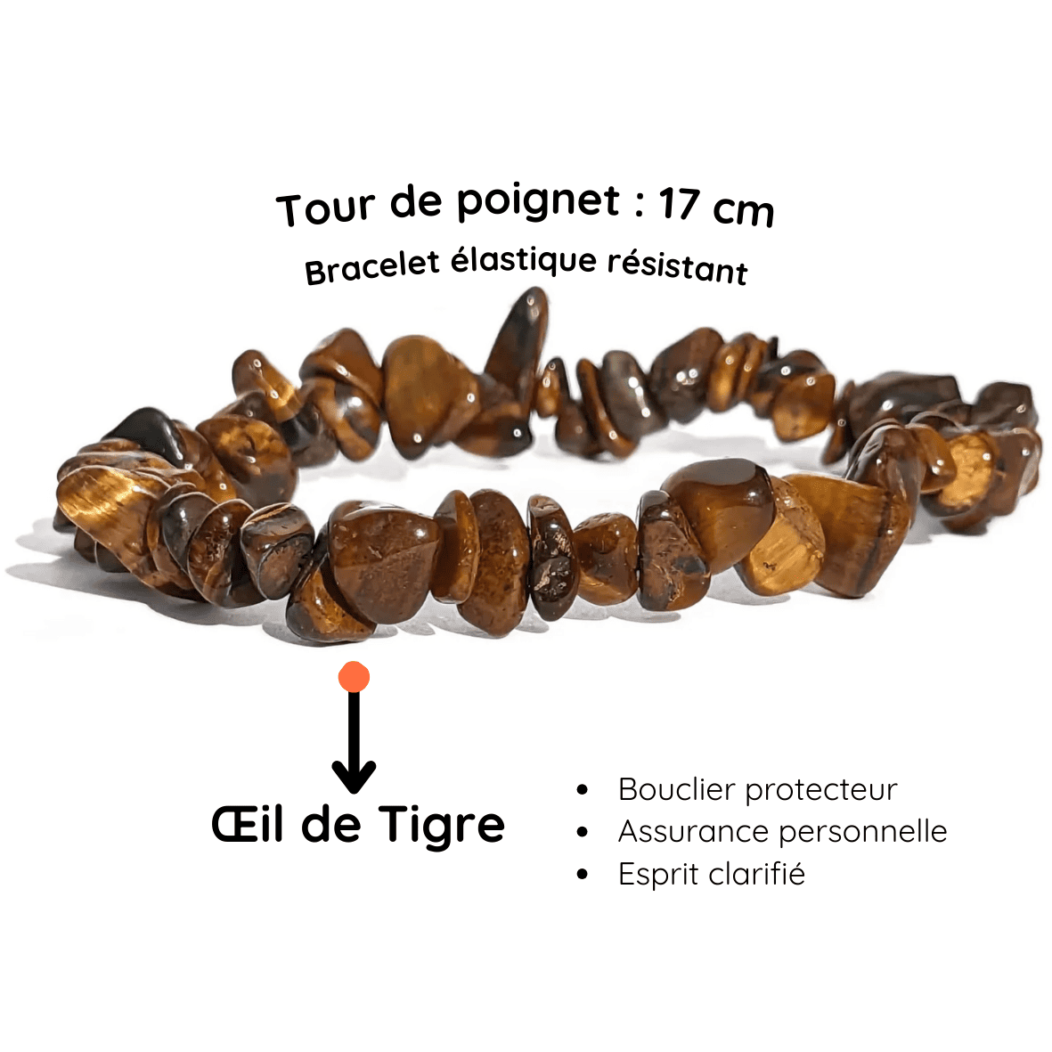 Fiche descriptive bracelet baroque pierre oeil de tigre