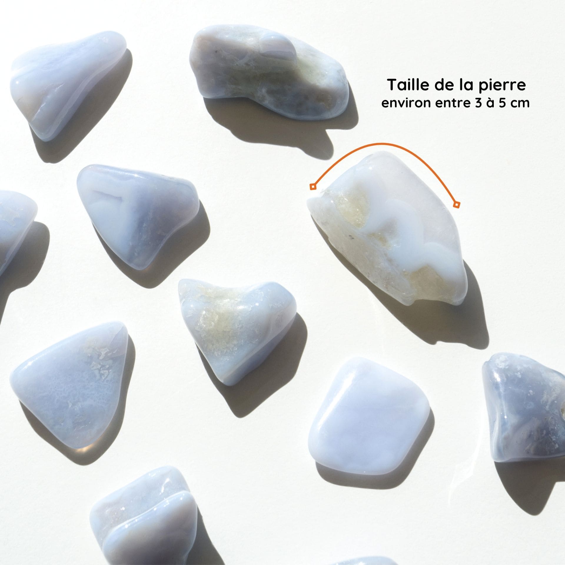 Calcedoine Bleue taille