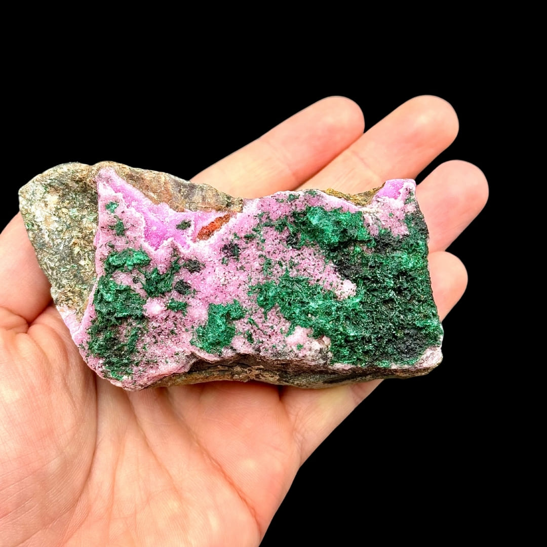Cobaltocalcite et Malachite - Mine Mupine (RD Congo)