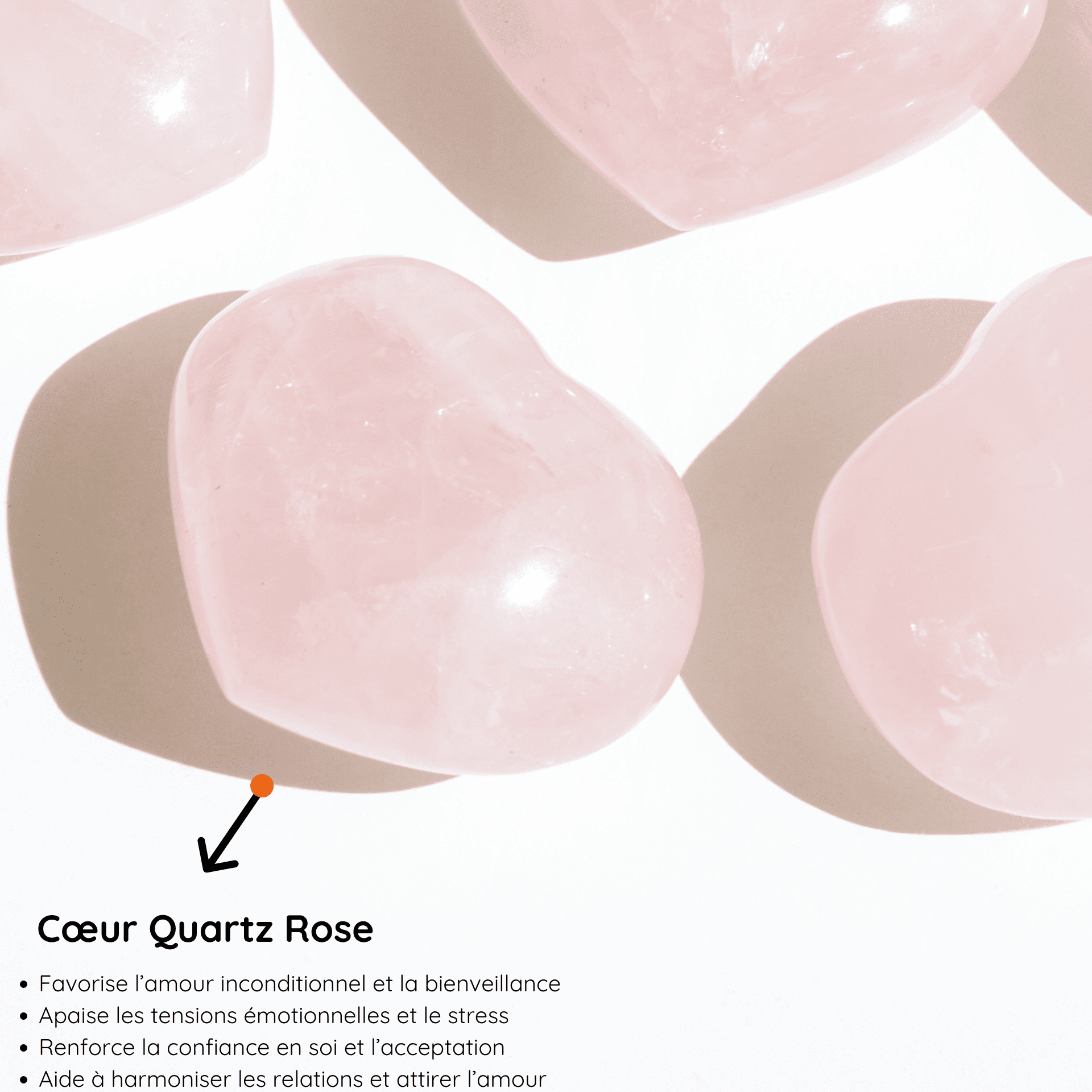 Cœur Quartz Rose vertu