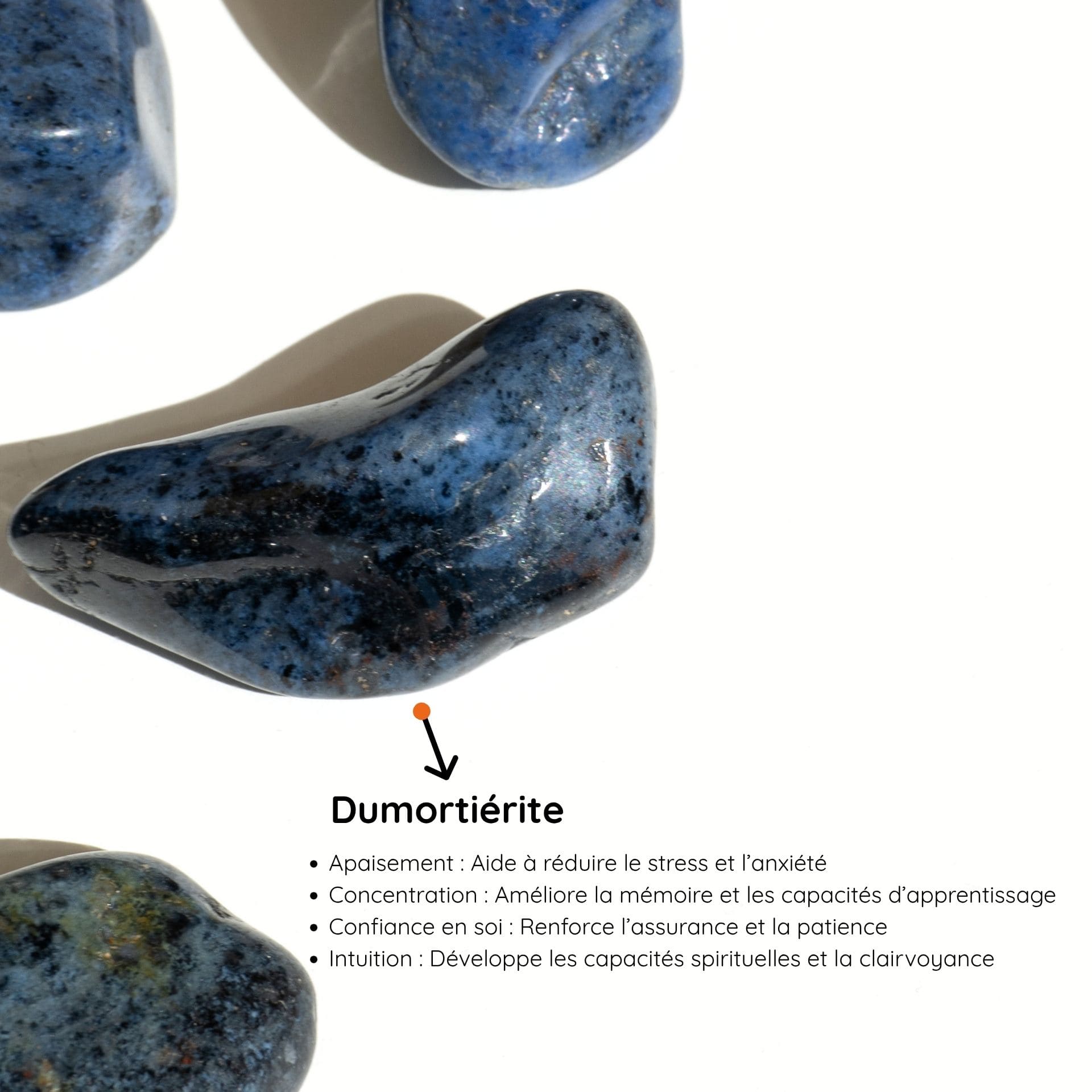Dumortierite vertus 
