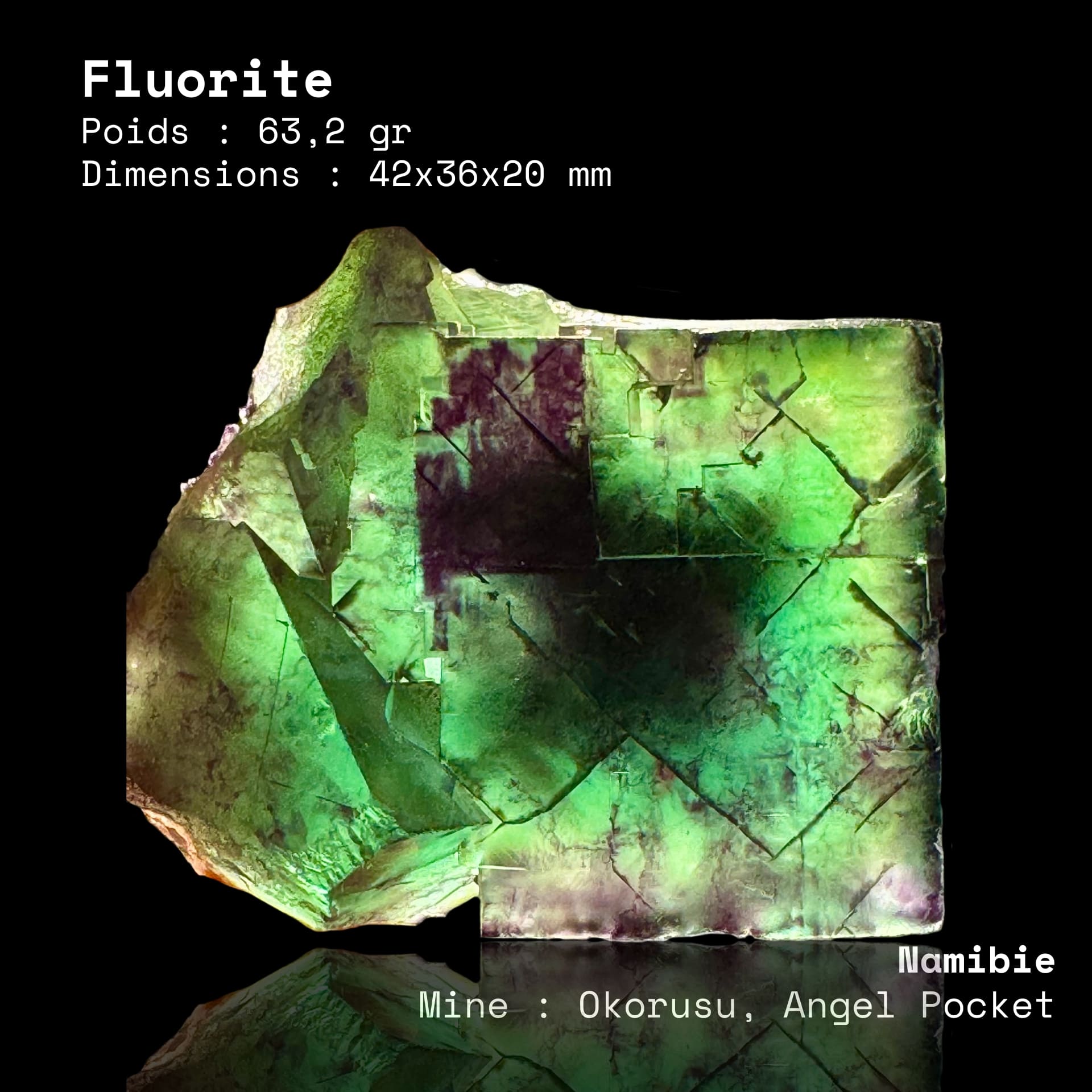 Fluorite Okorusu Angle Pocket 63,2gr